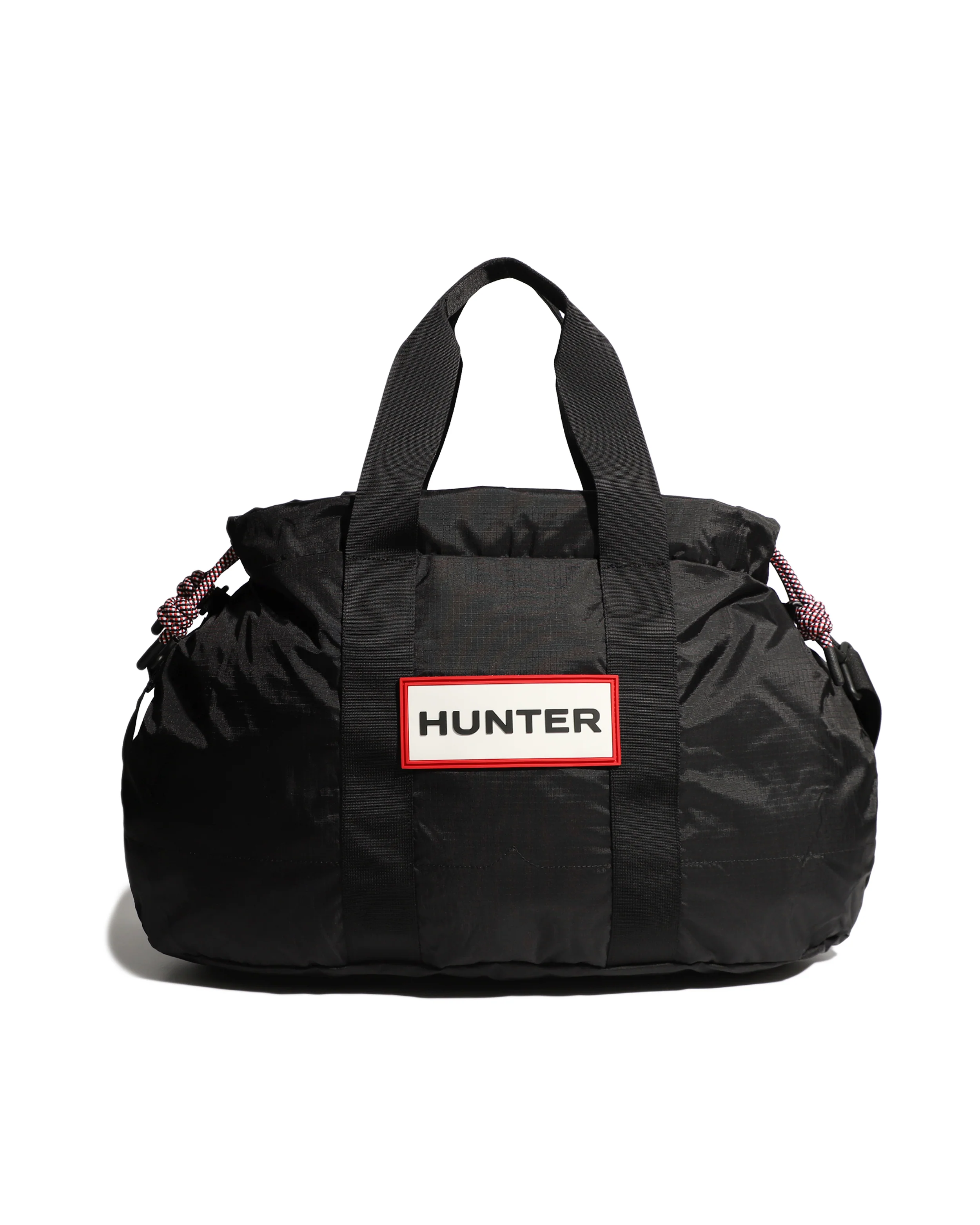 トラベル リップストップ ホールドオール  -  ブラック/レッドボックス ロゴ