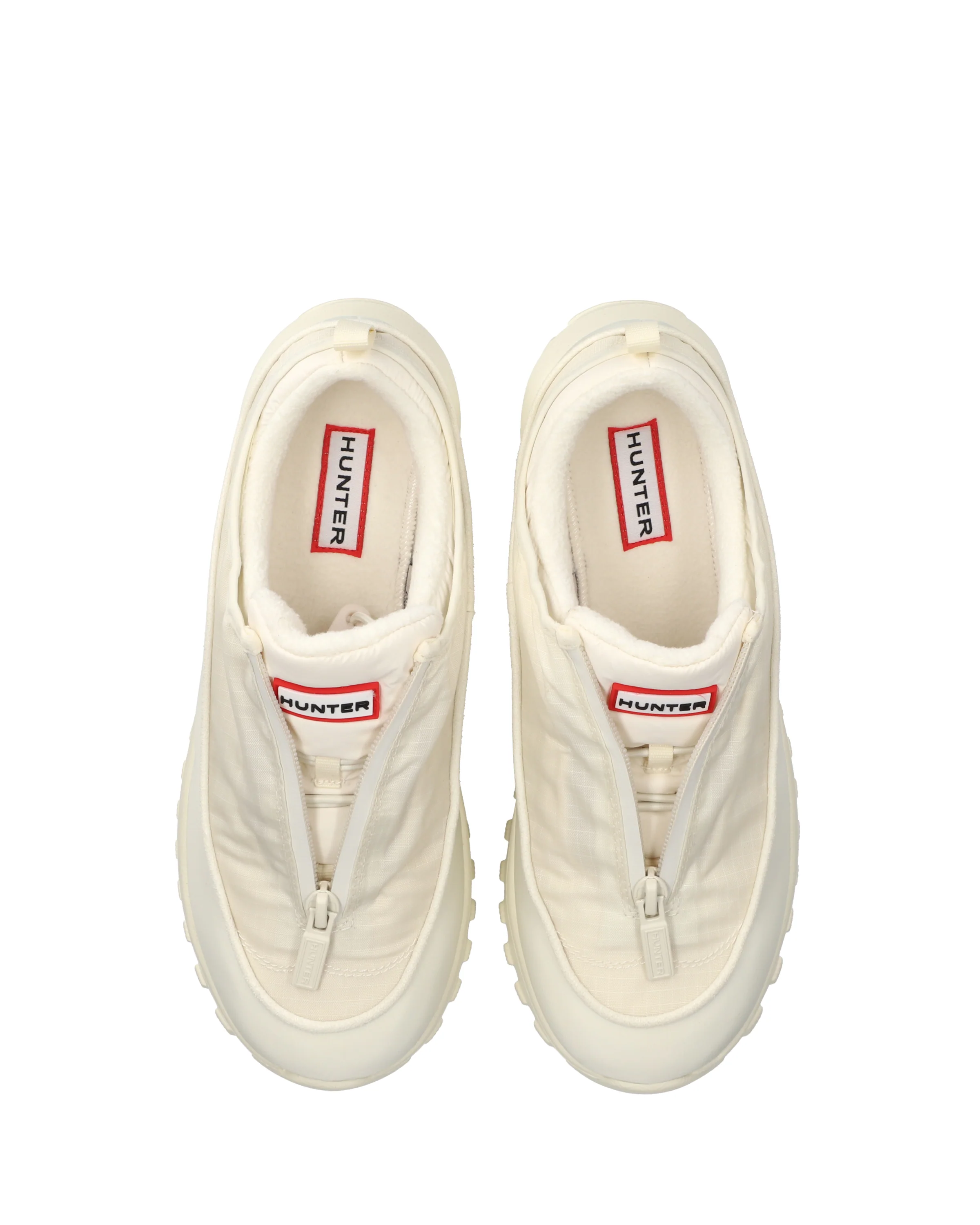 ユニセックス トラベル フロー ジップ トレーナー - シェイデッド ホワイト