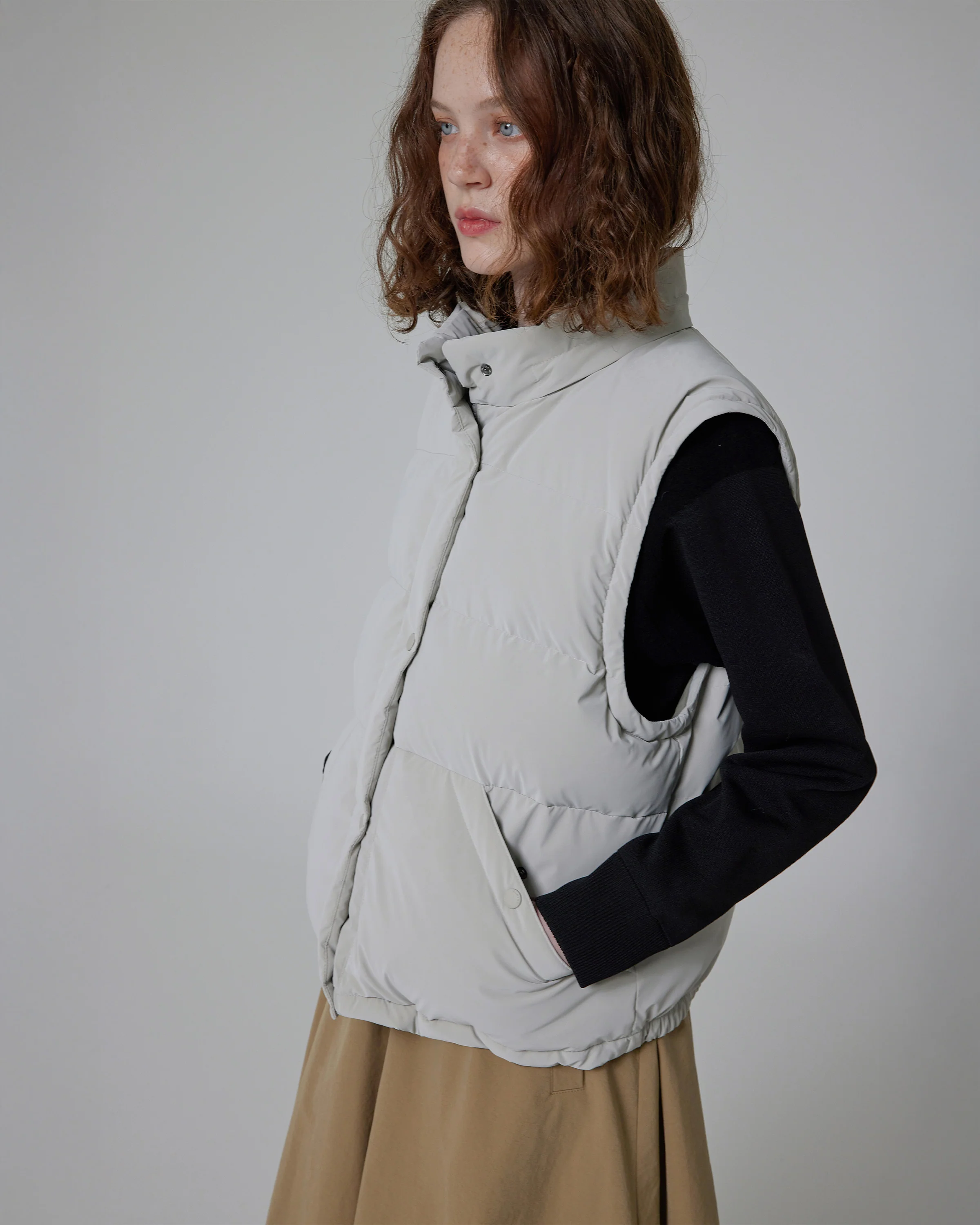 レディース グロウ 2イン1 ダウン ジャケット - グレー