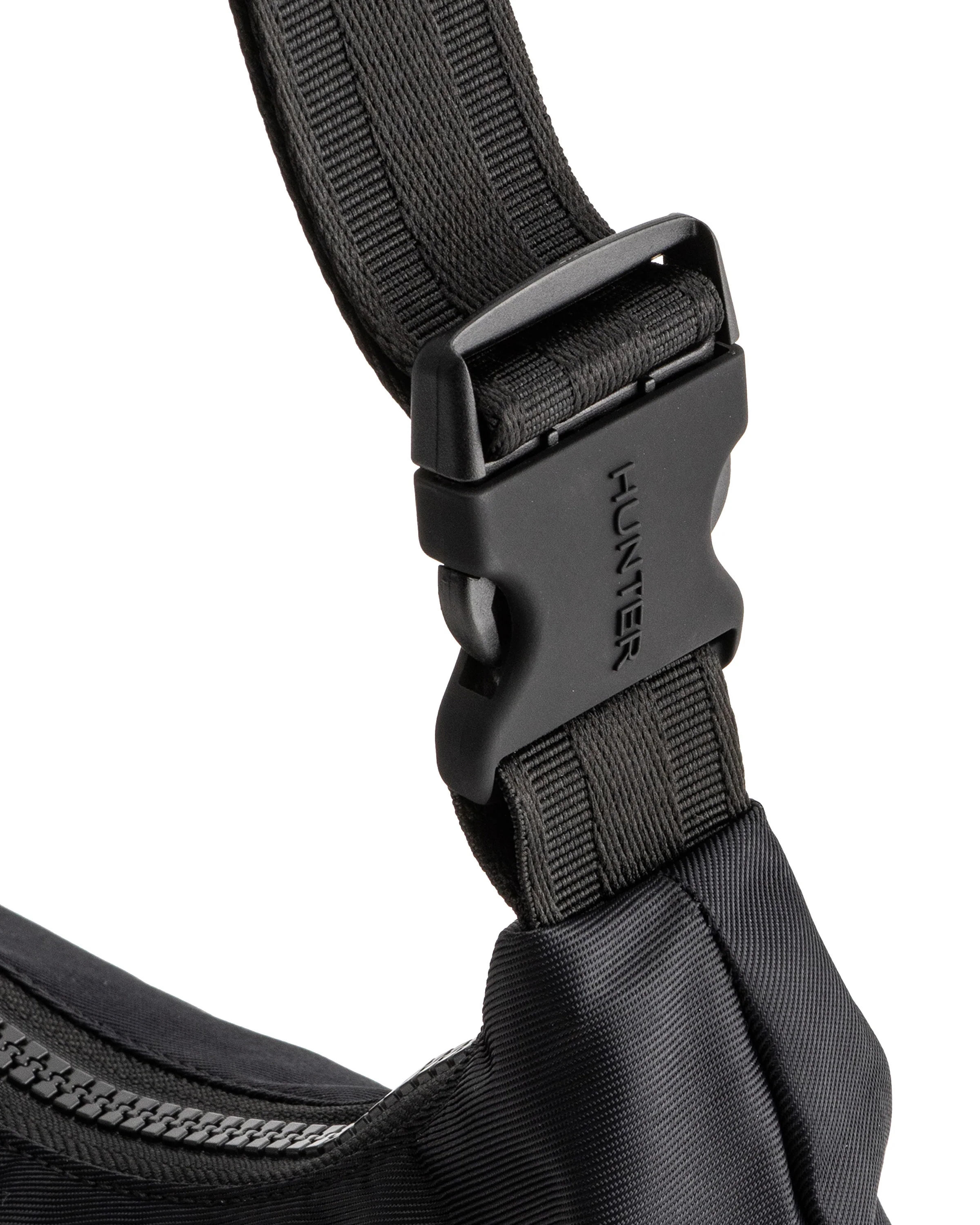 ナイロン ミディ ホーボー  -  ブラック