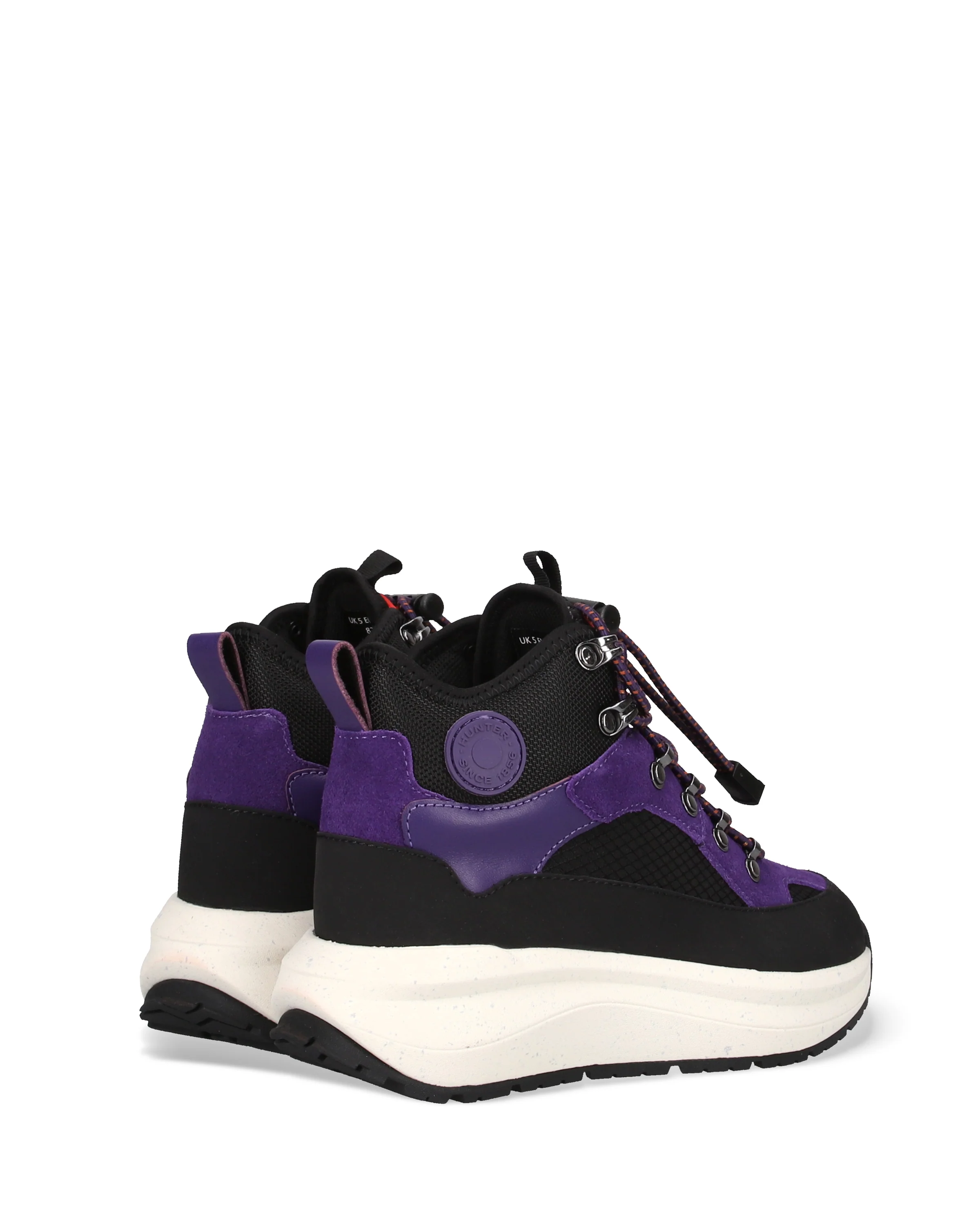 ユニセックス ハンター グリップ エクスプローラー ブーツ - ブラック/ リッチパープル / シェイデッドホワイト