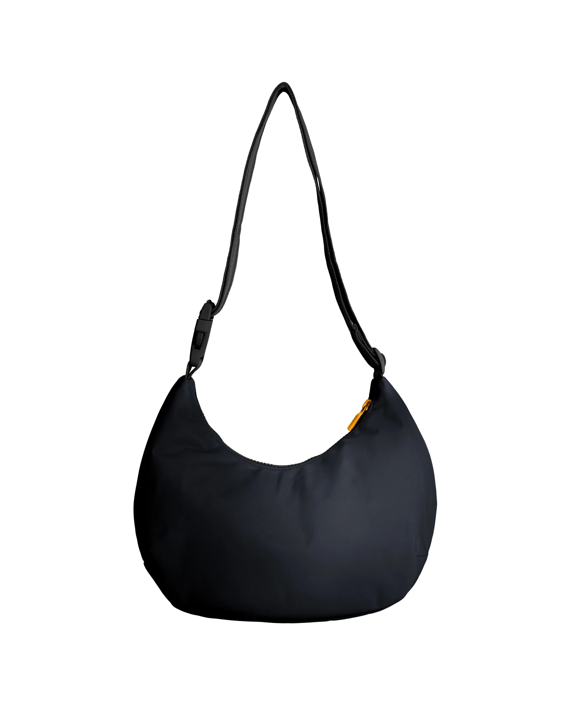 ナイロン ミディ ホーボー ボーン イン スコットランド - ブラック / リッチオーカー