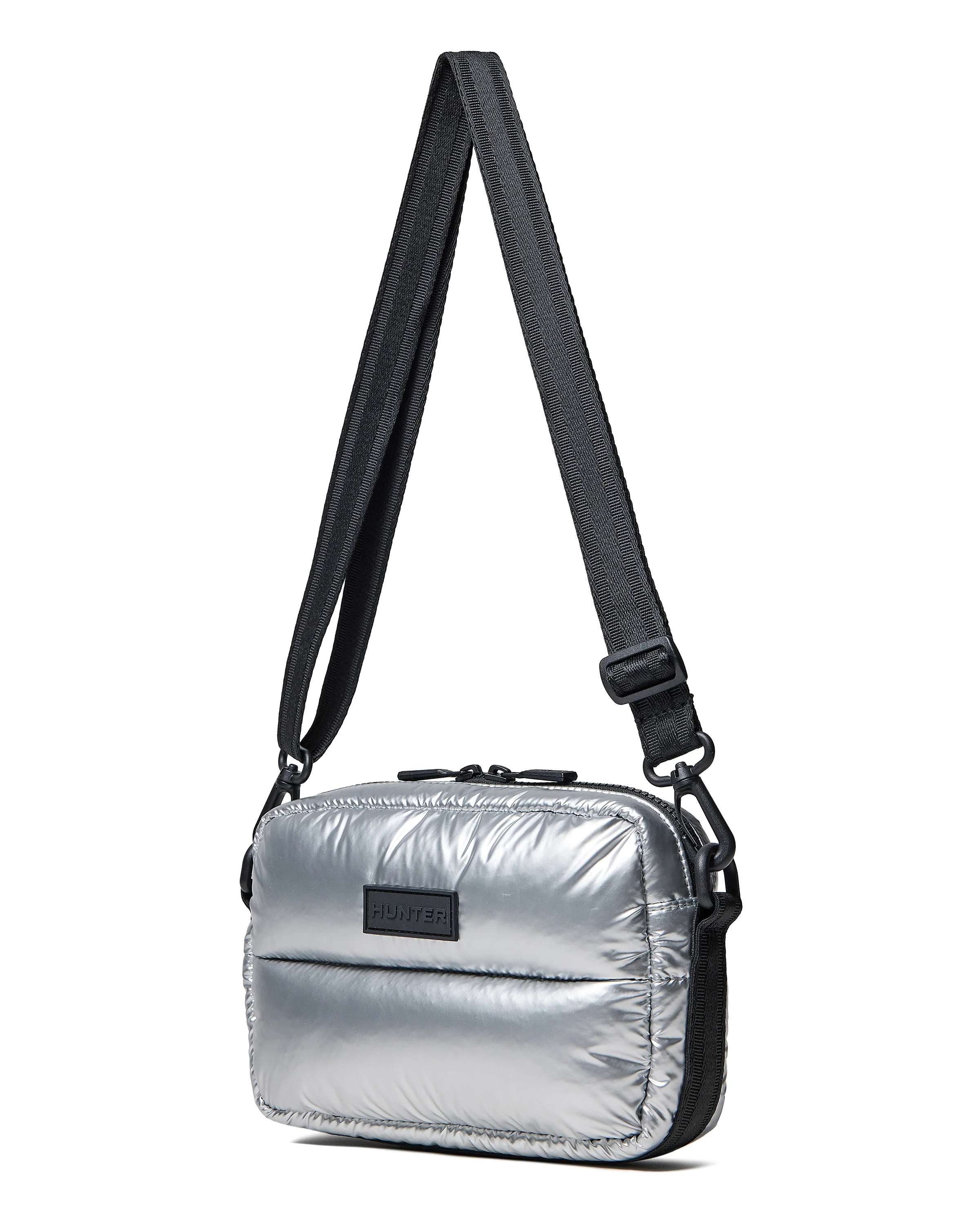 イントレピッド エクストラ パフド クロスボディ - シルバー ホイル