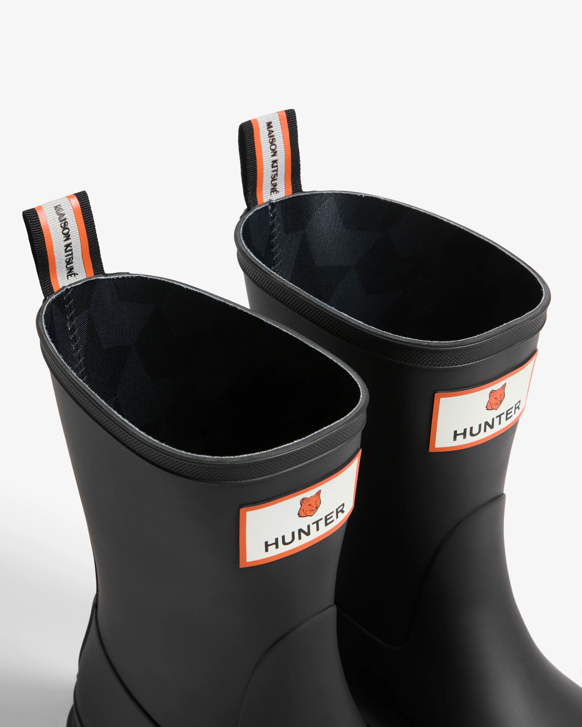 メゾン キツネ x ハンター ユニセックス ダウンポア ショート ブーツ - ブラック