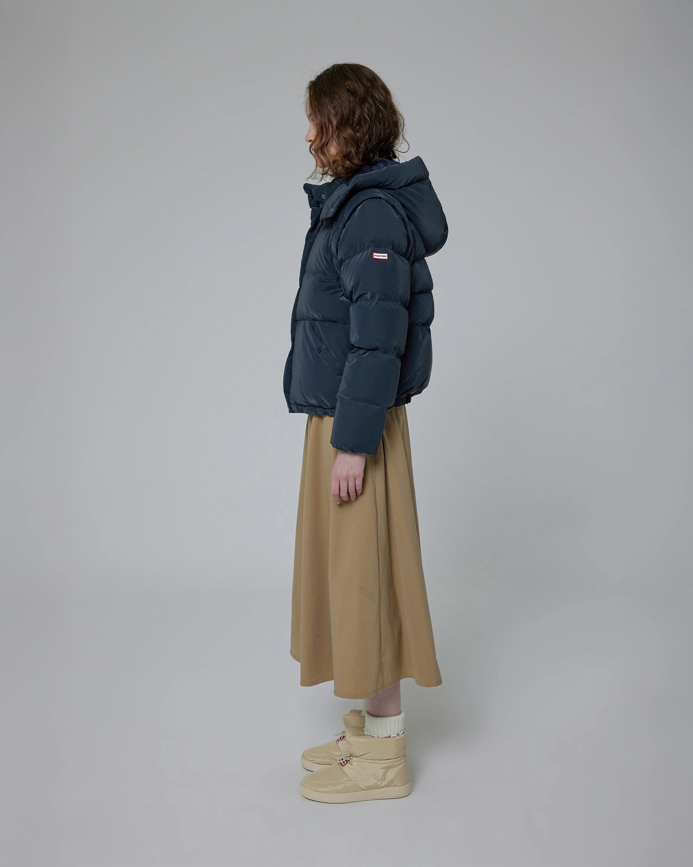 レディース グロウ 2イン1 ダウン ジャケット - ディープネイビー