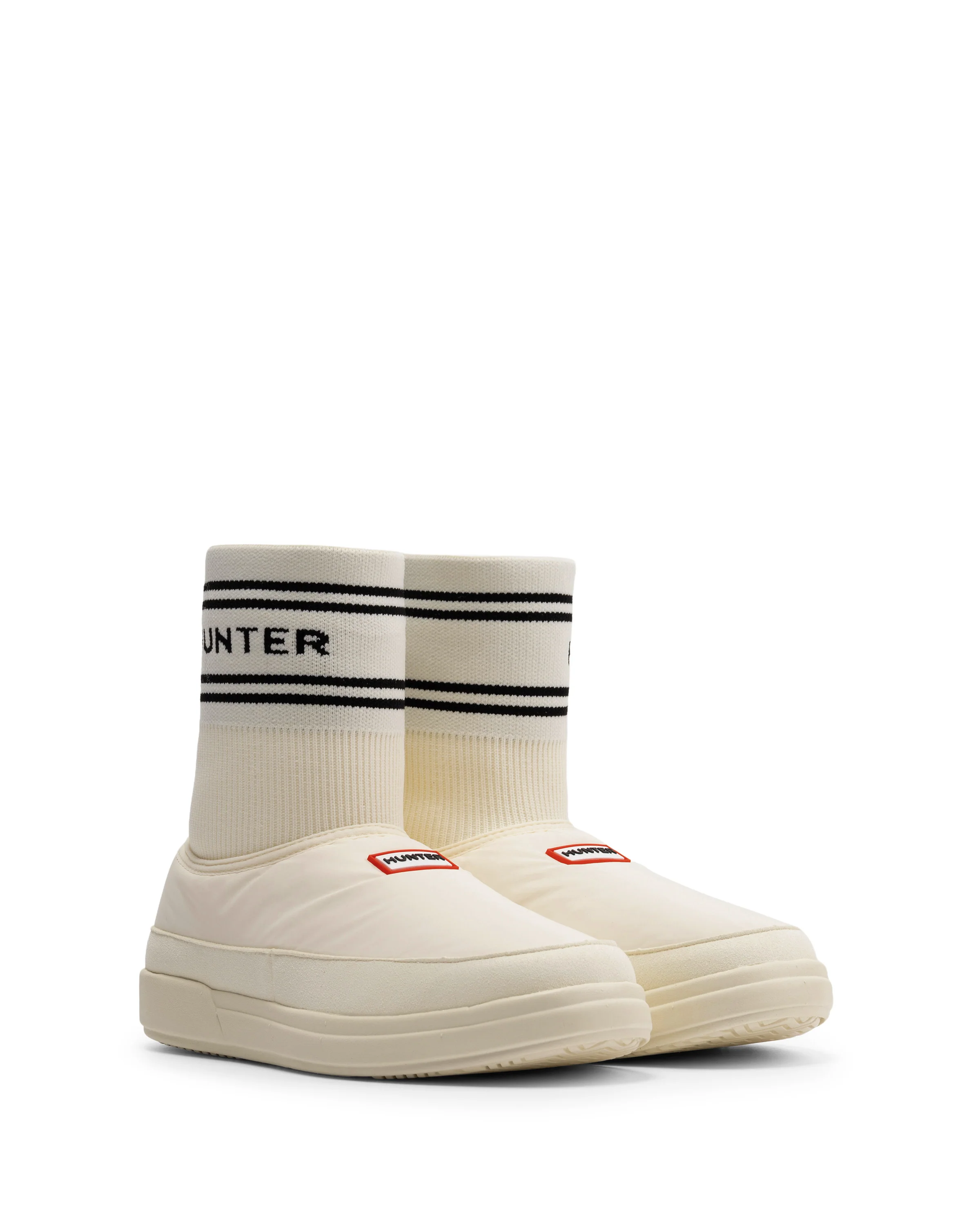 ユニセックス イン/アウト ハンター ニッテッド ソック スリッパ - シェイデッド ホワイト / ブラック