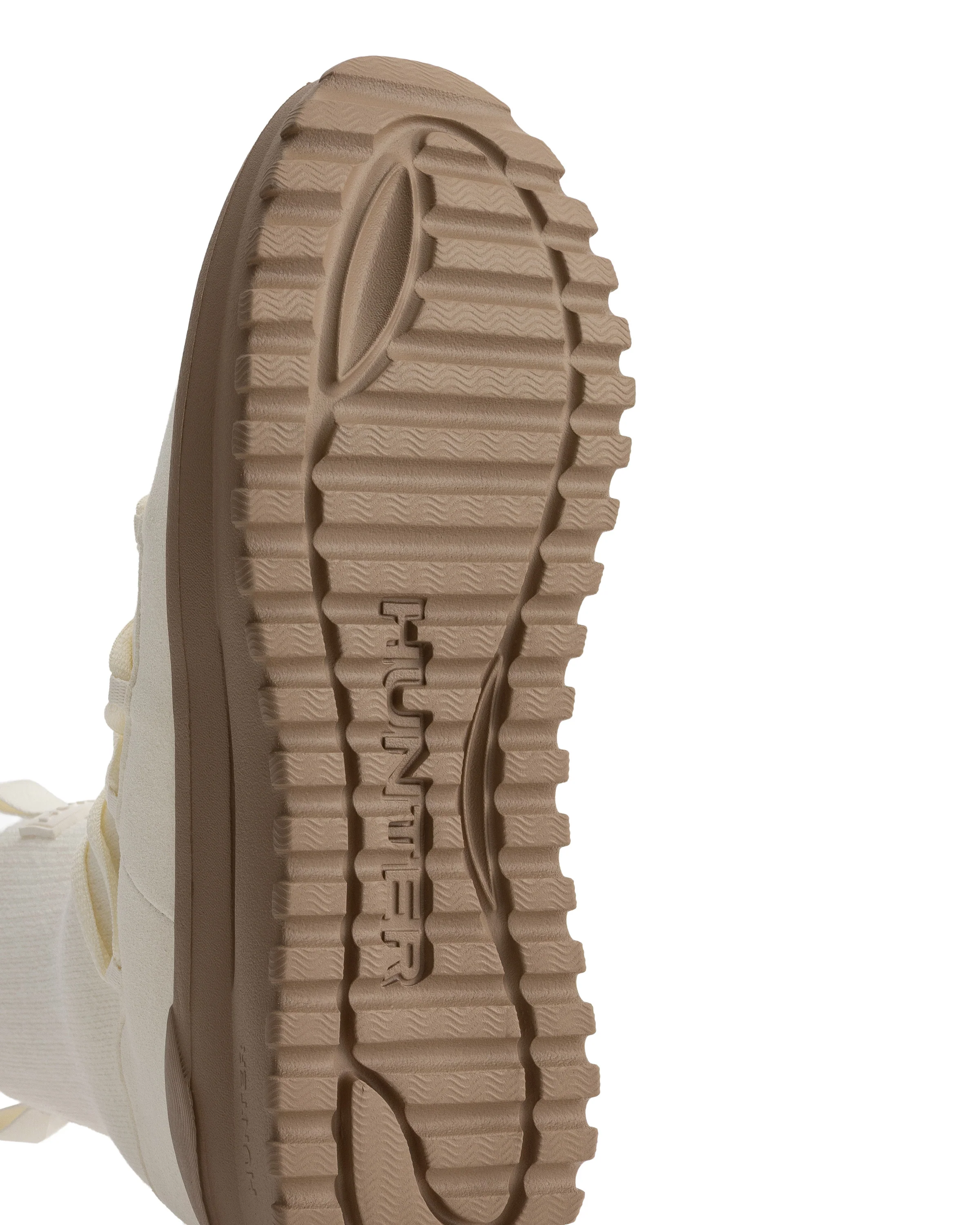 ユニセックス トラベル フロー ビーガン スエード ニット レース ブーツ - シェイデッド ホワイト / ガム