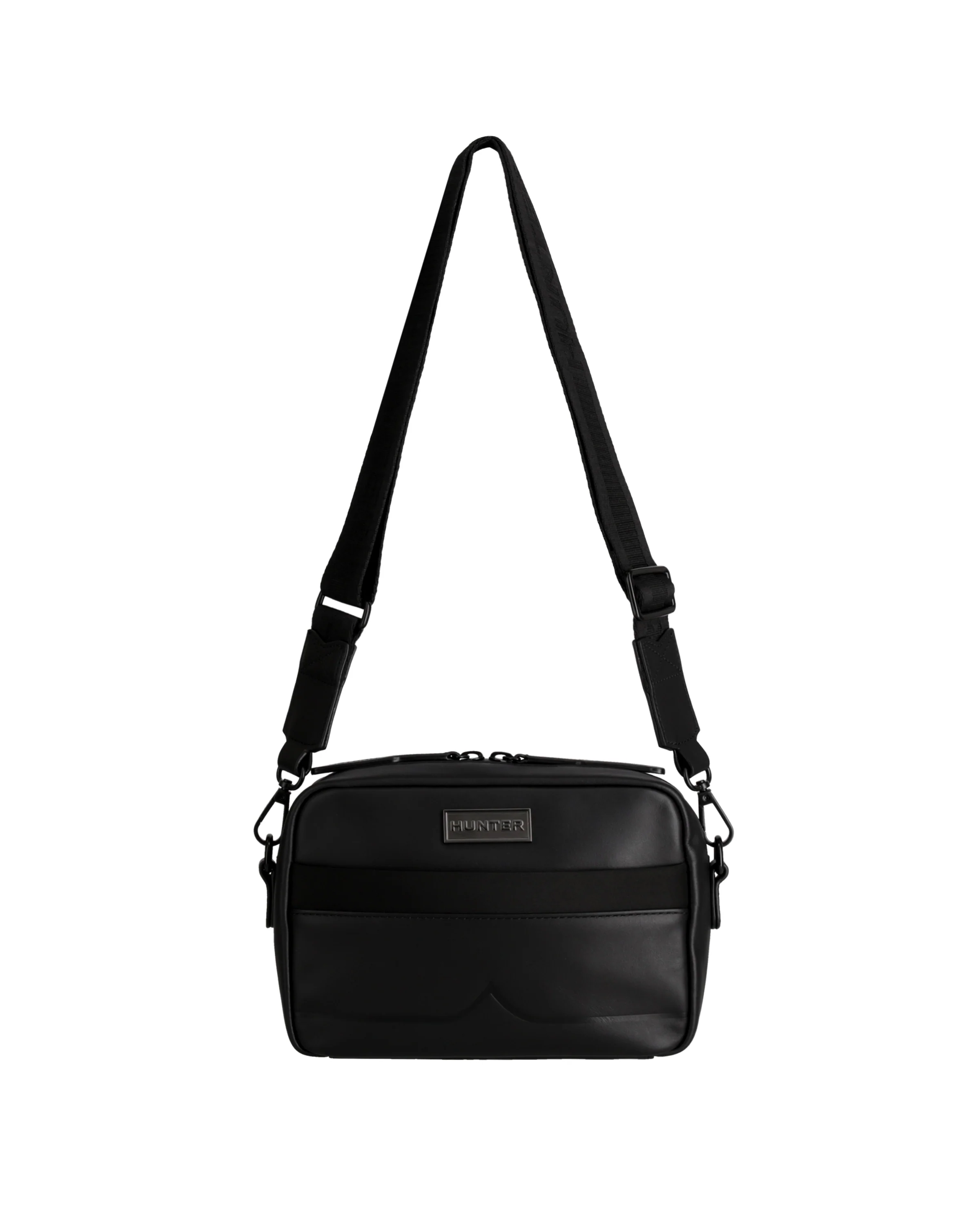 レザー ネオプレン クロスボディ - ブラック