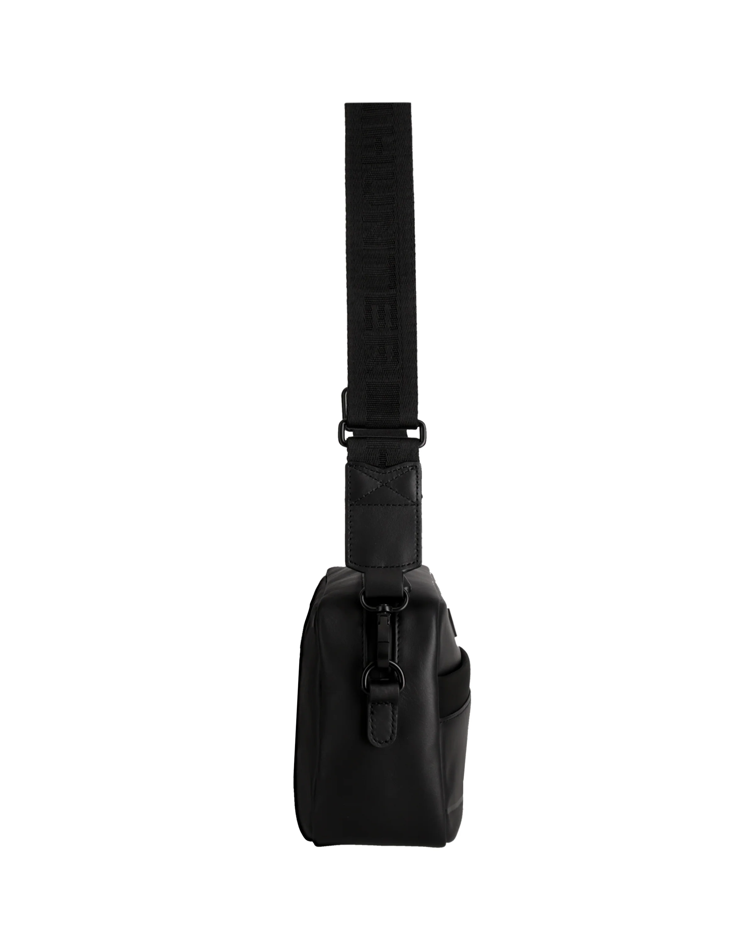レザー ネオプレン クロスボディ - ブラック