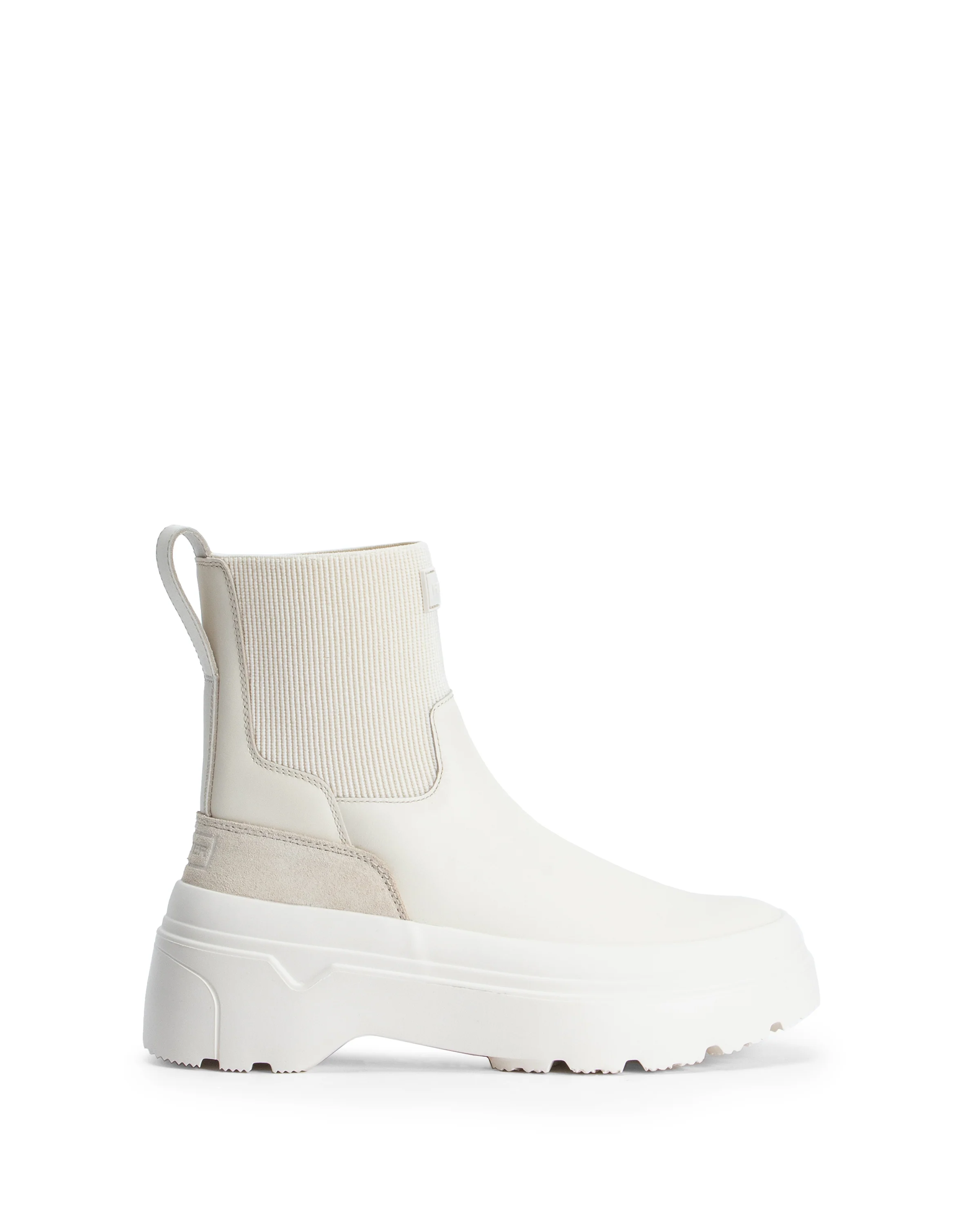 レディース エクスプローラー チェルシー フラットフォームブーツ - ホワイトウィロー