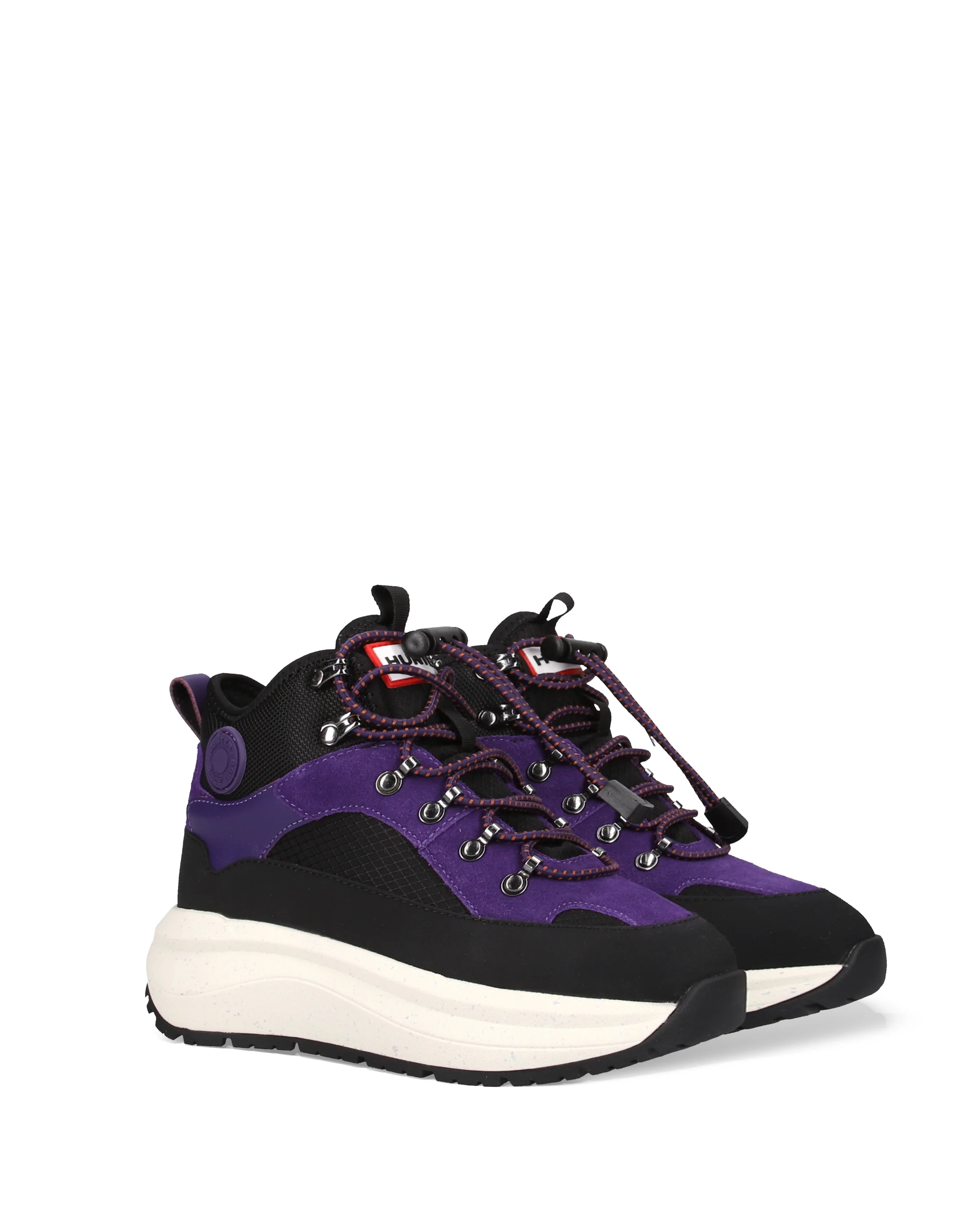 ユニセックス ハンター グリップ エクスプローラー ブーツ - ブラック/ リッチパープル / シェイデッドホワイト