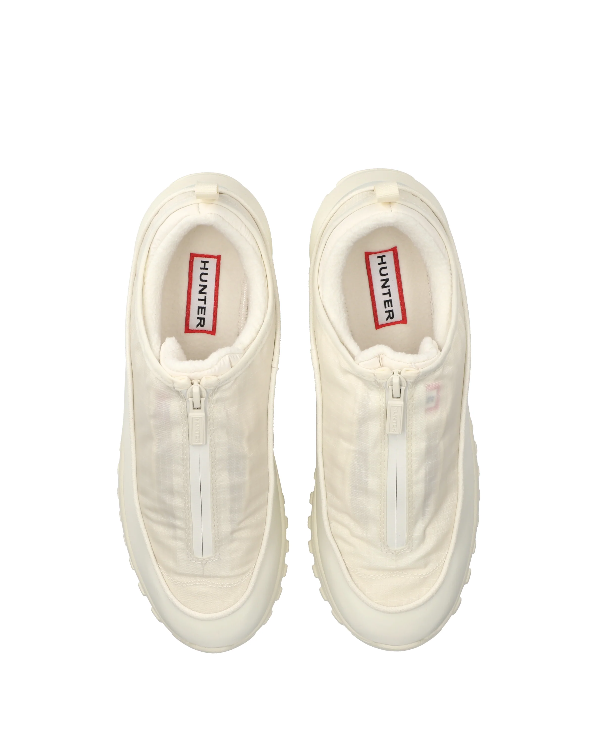 ユニセックス トラベル フロー ジップ トレーナー - シェイデッド ホワイト