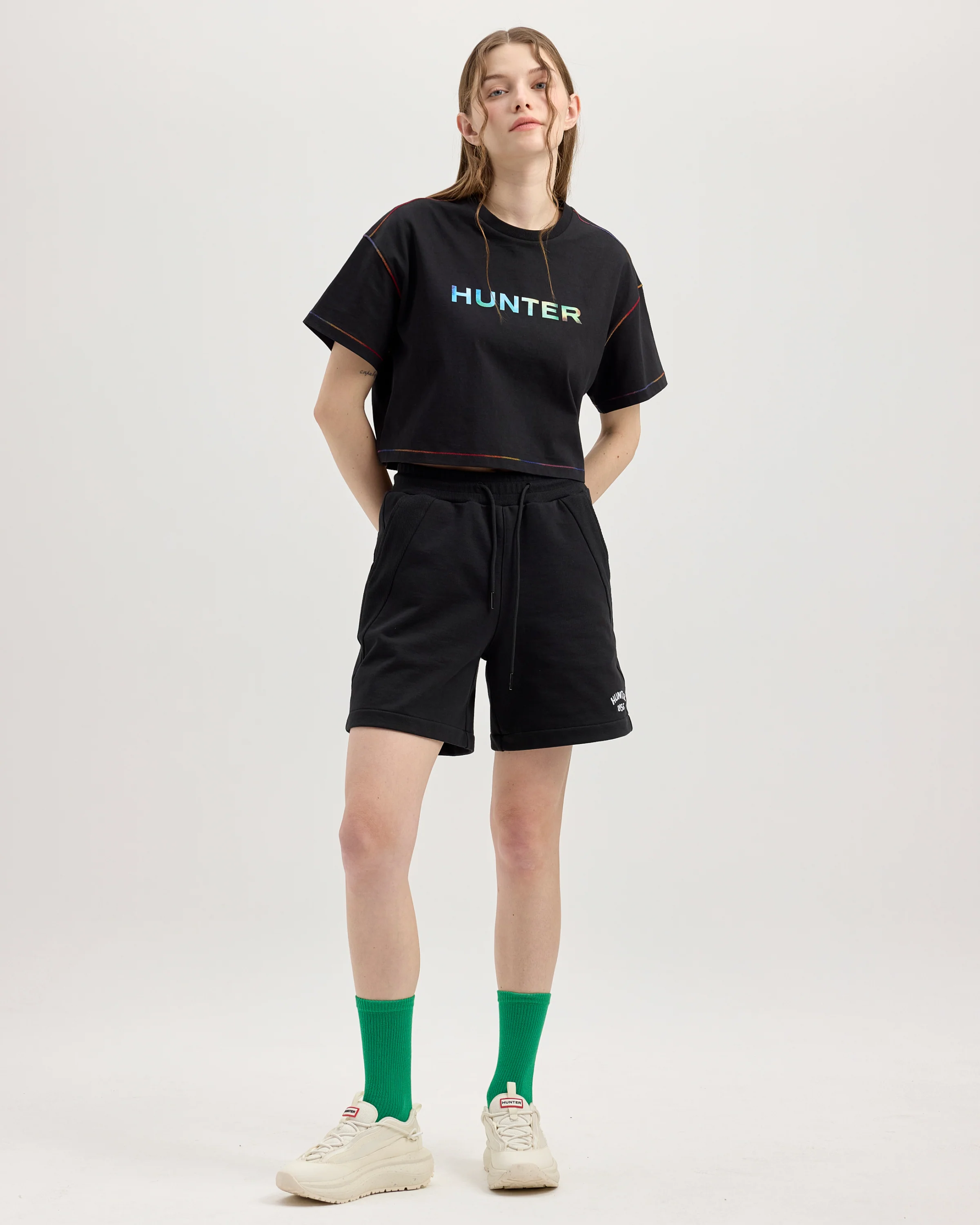 ユニセックス ハンター グリップ トレーナー - シェイデッド ホワイト