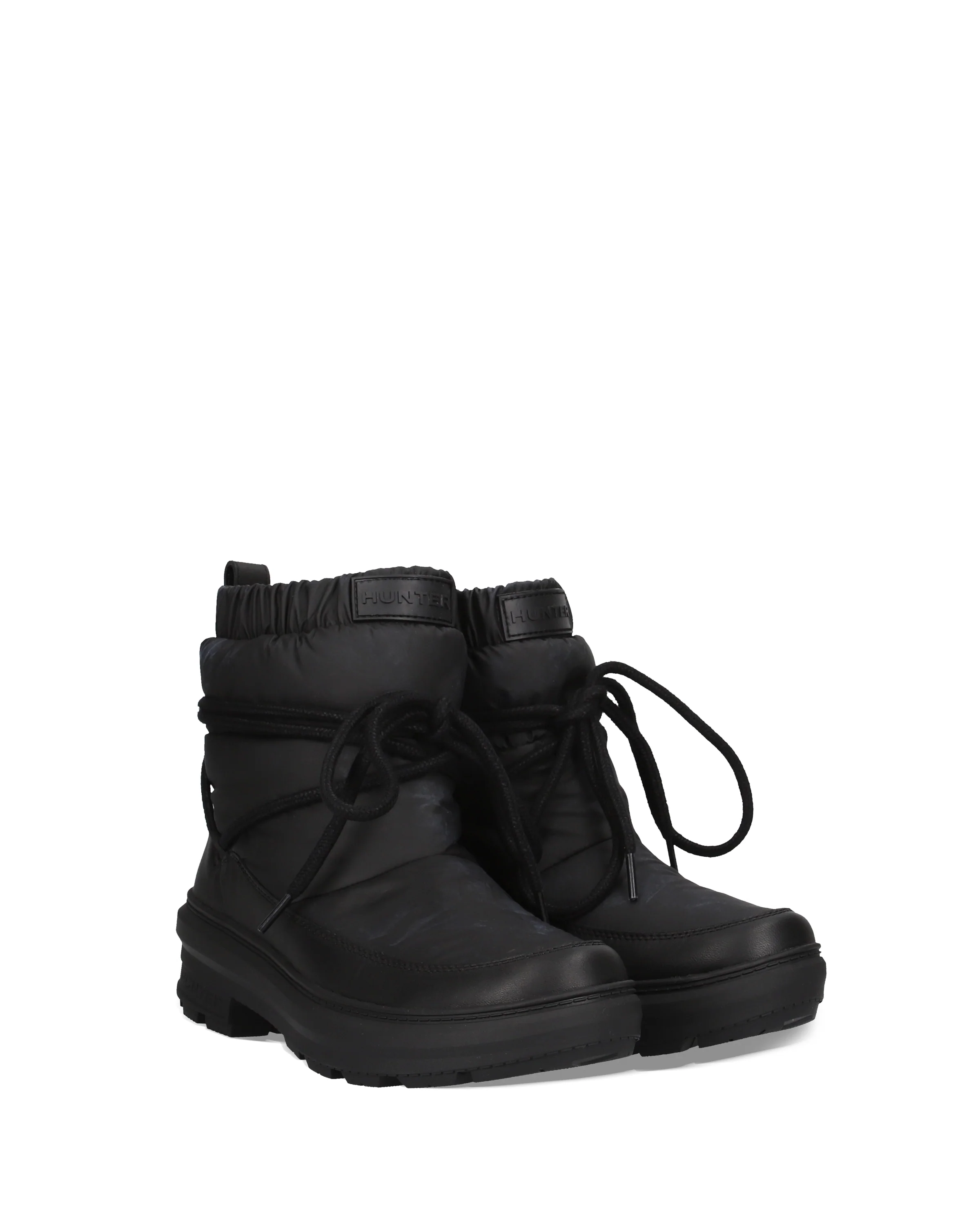 ユニセックス シティ リベル ミッド パフド レース ブーツ - ブラック