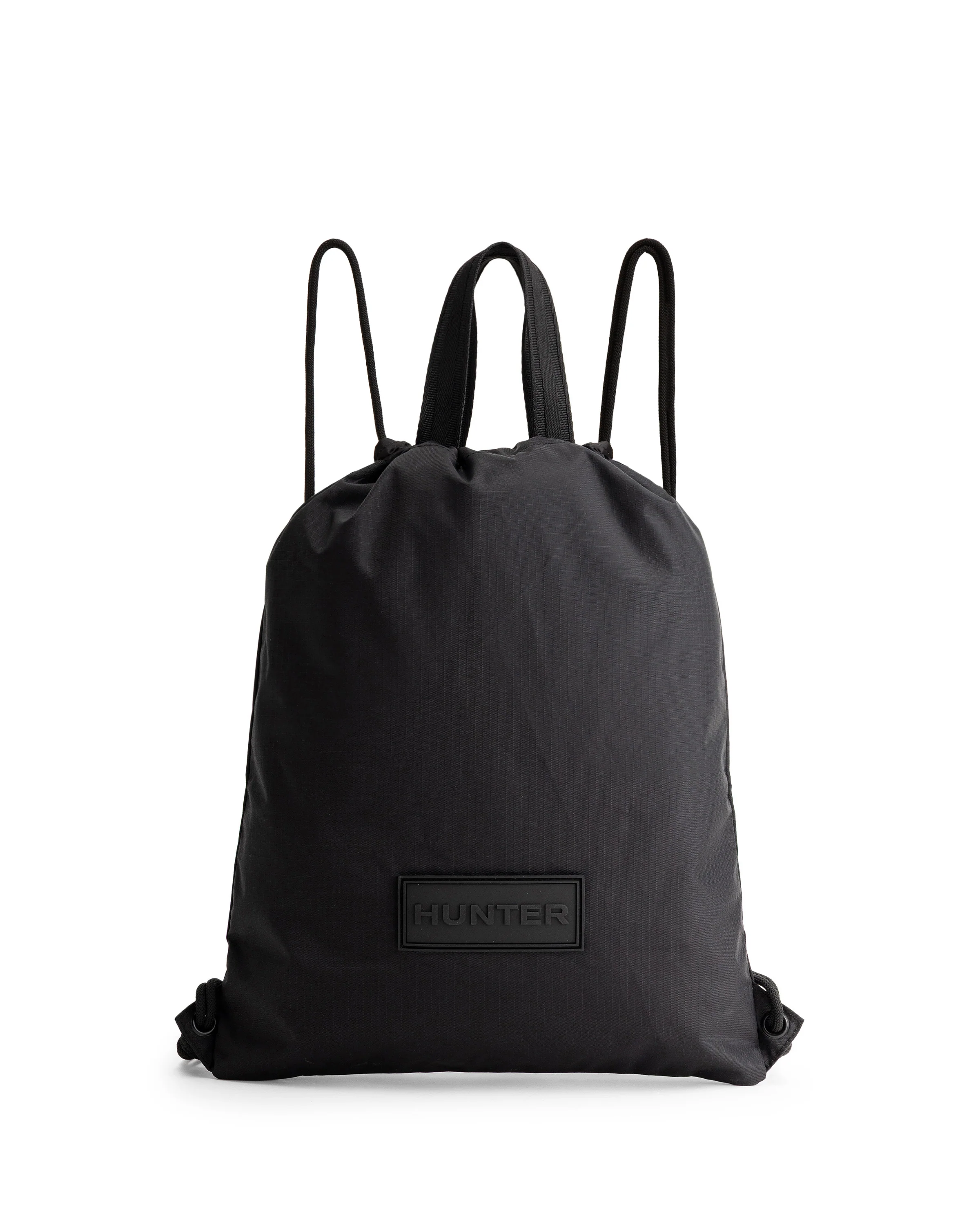 トラベル ドローストリング バックパック トート - ブラック