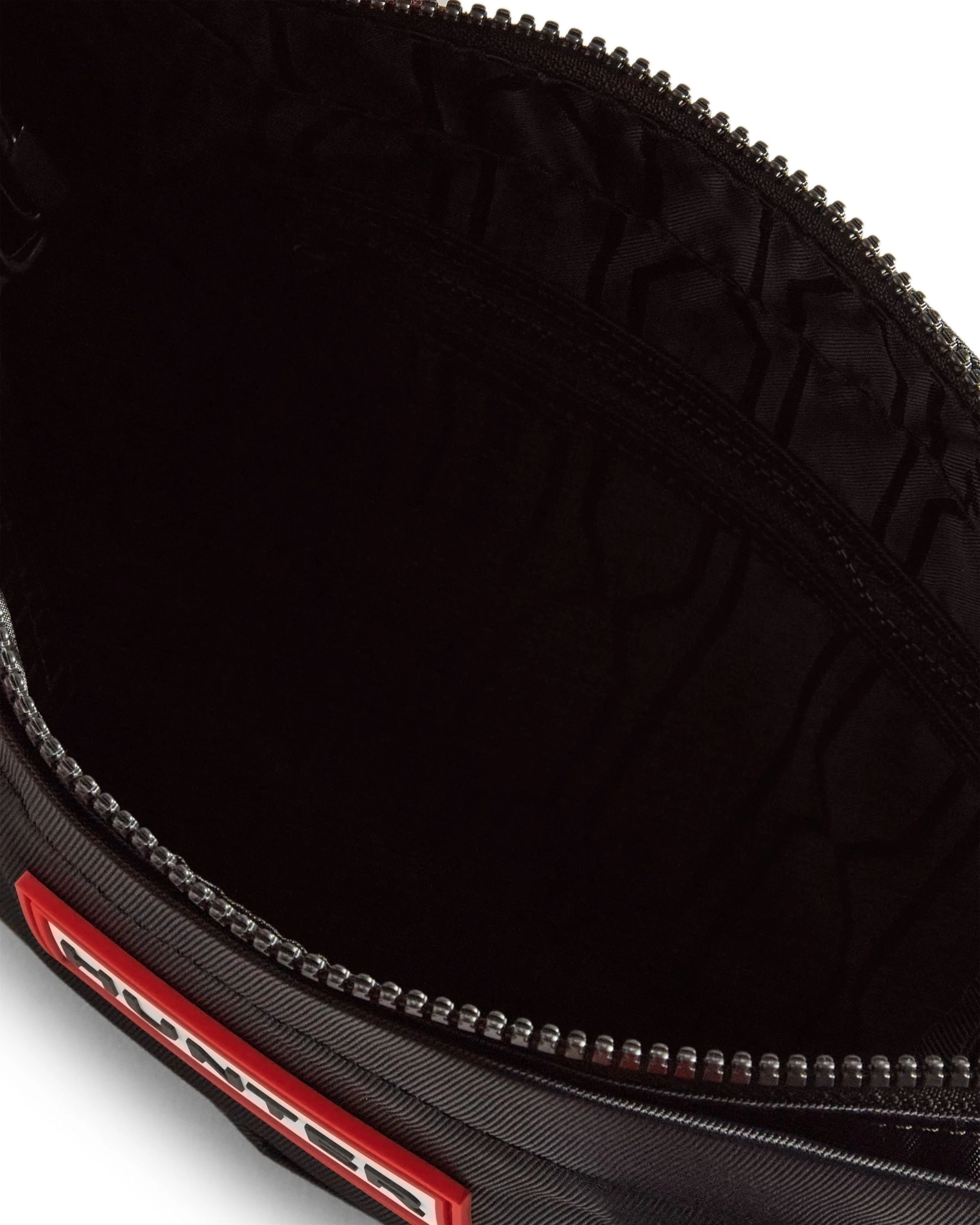 ナイロン ミニ トップ クリップ トート バッグ  -  ブラック/ハンター ブランデッド ウェビング