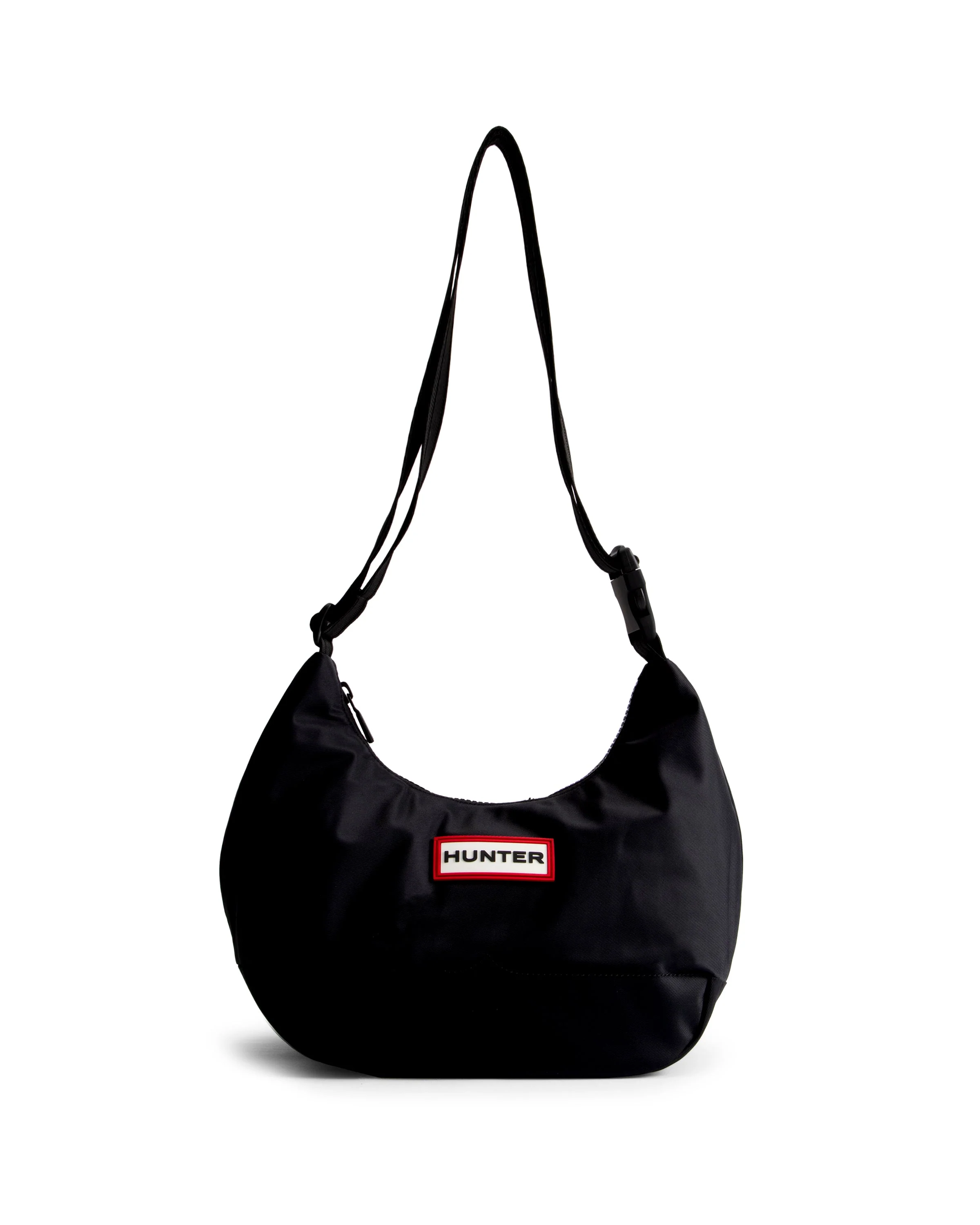 ナイロン ミディ ホーボー  -  ブラック