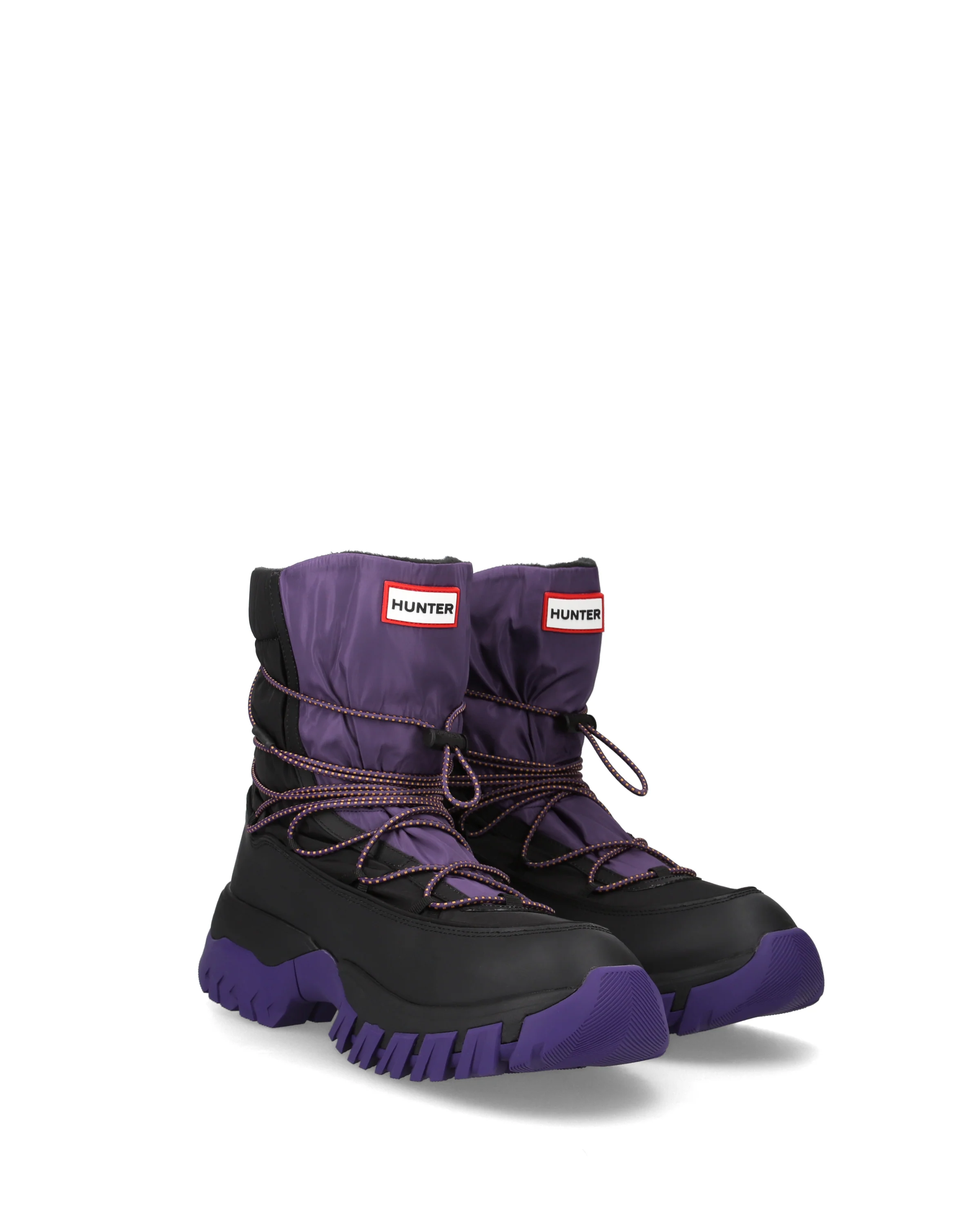 メンズ ワンダラー レースアップ アウトドア ブーツ - ブラック / リッチパープル