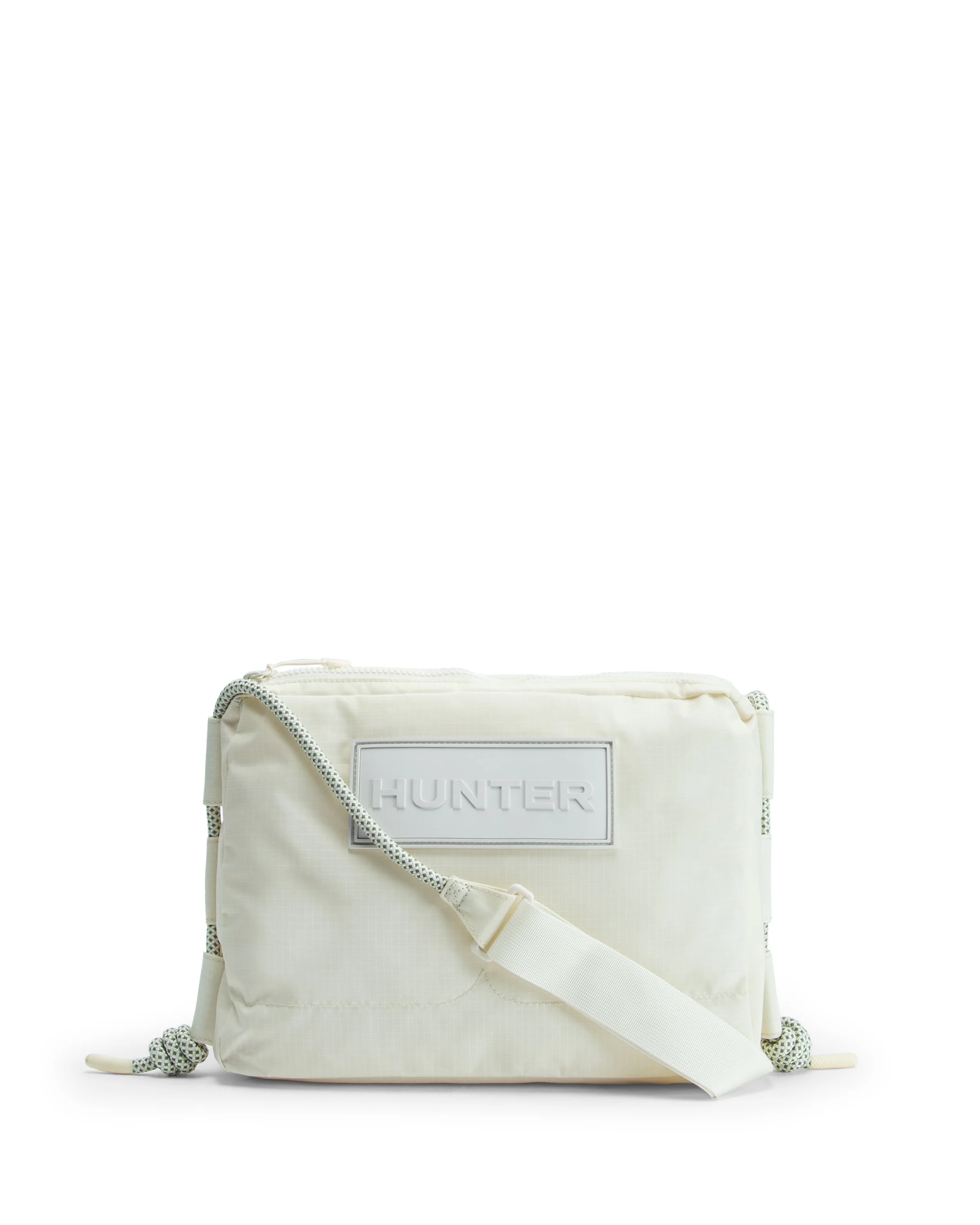 トラベル リップストップ リサイクル ナイロン サコッシュ  -  シェイディッド ホワイト