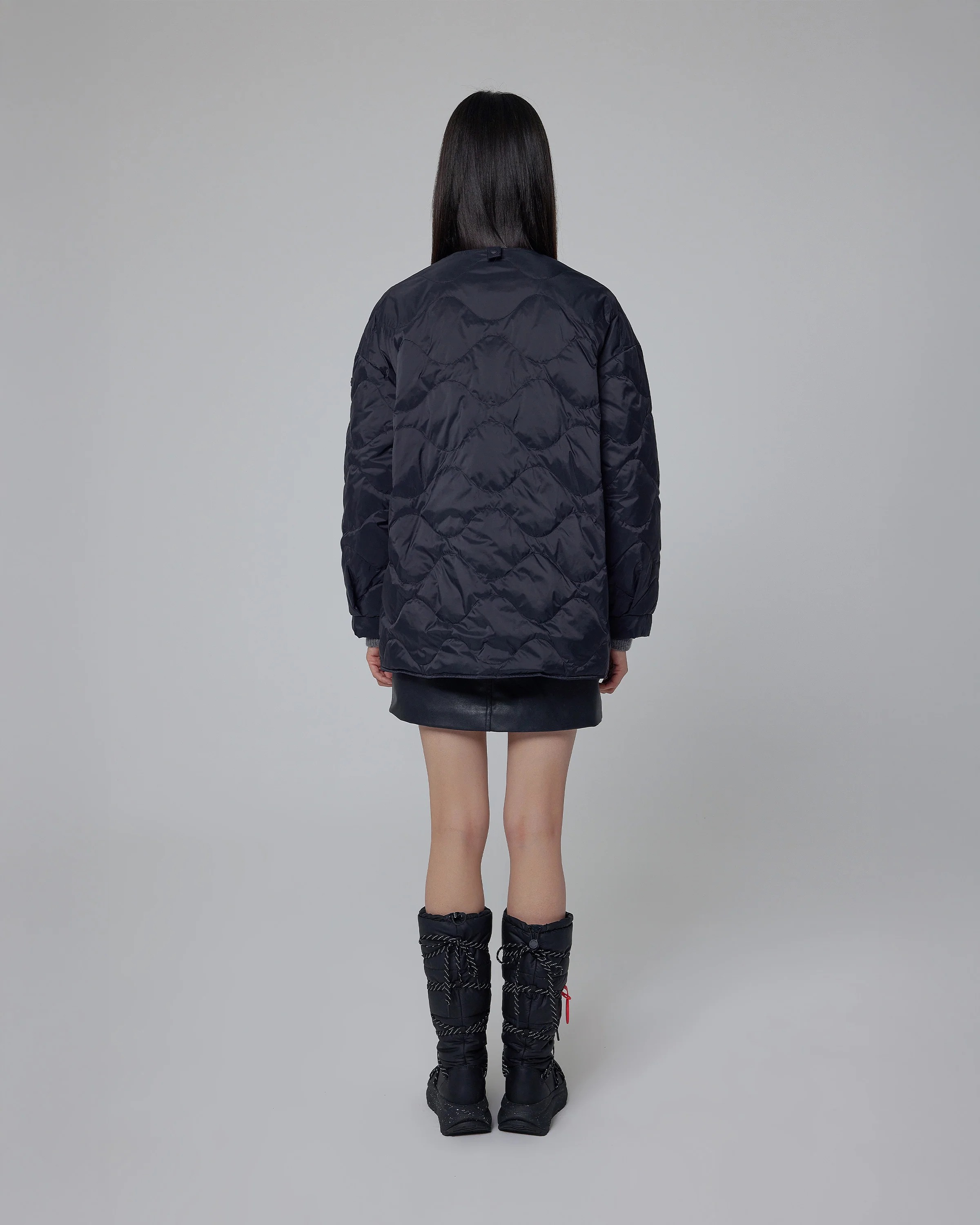 レディース エクスプローラー キルテッド ダウン ジャケット - ブラック