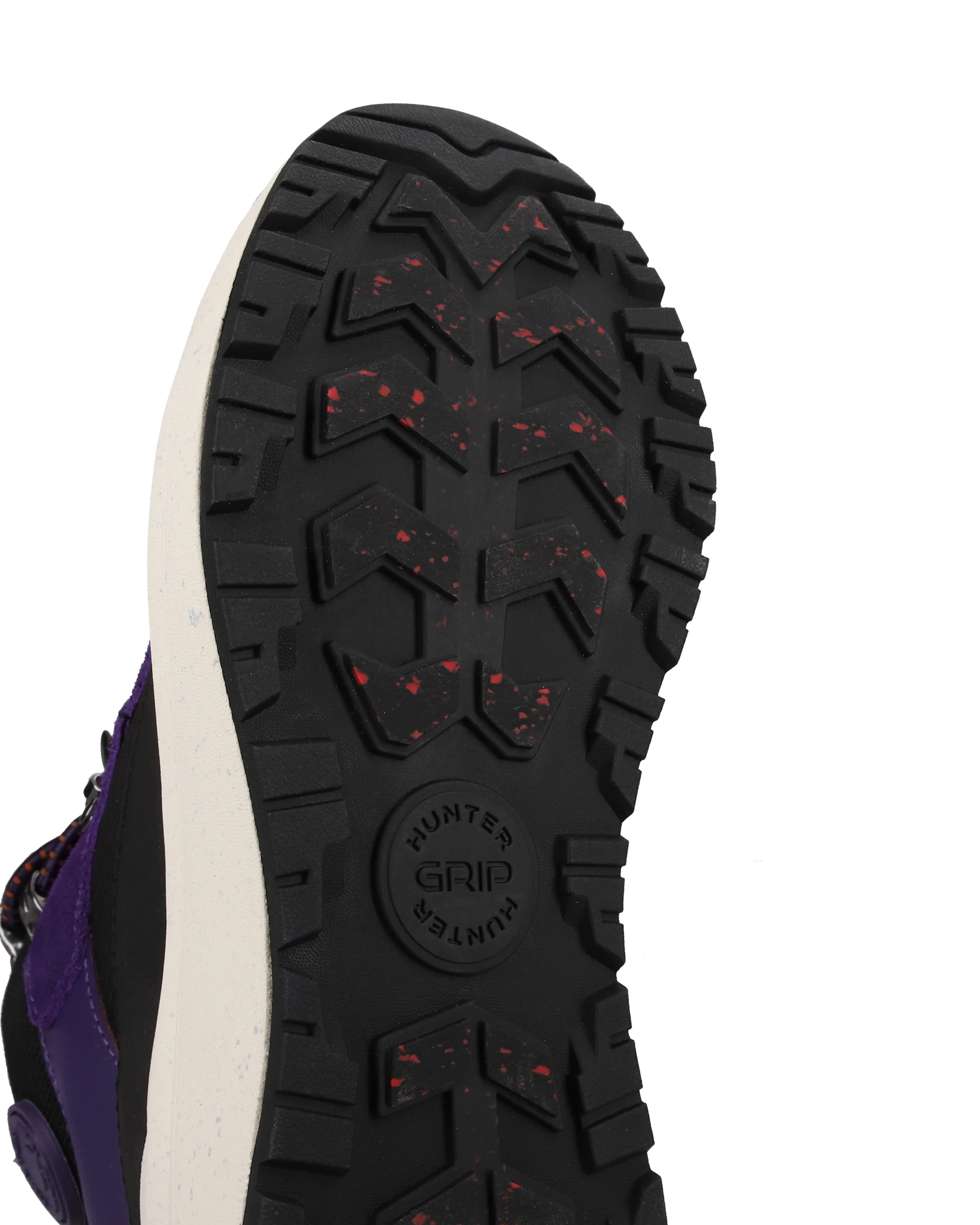 ユニセックス ハンター グリップ エクスプローラー ブーツ - ブラック/ リッチパープル / シェイデッドホワイト