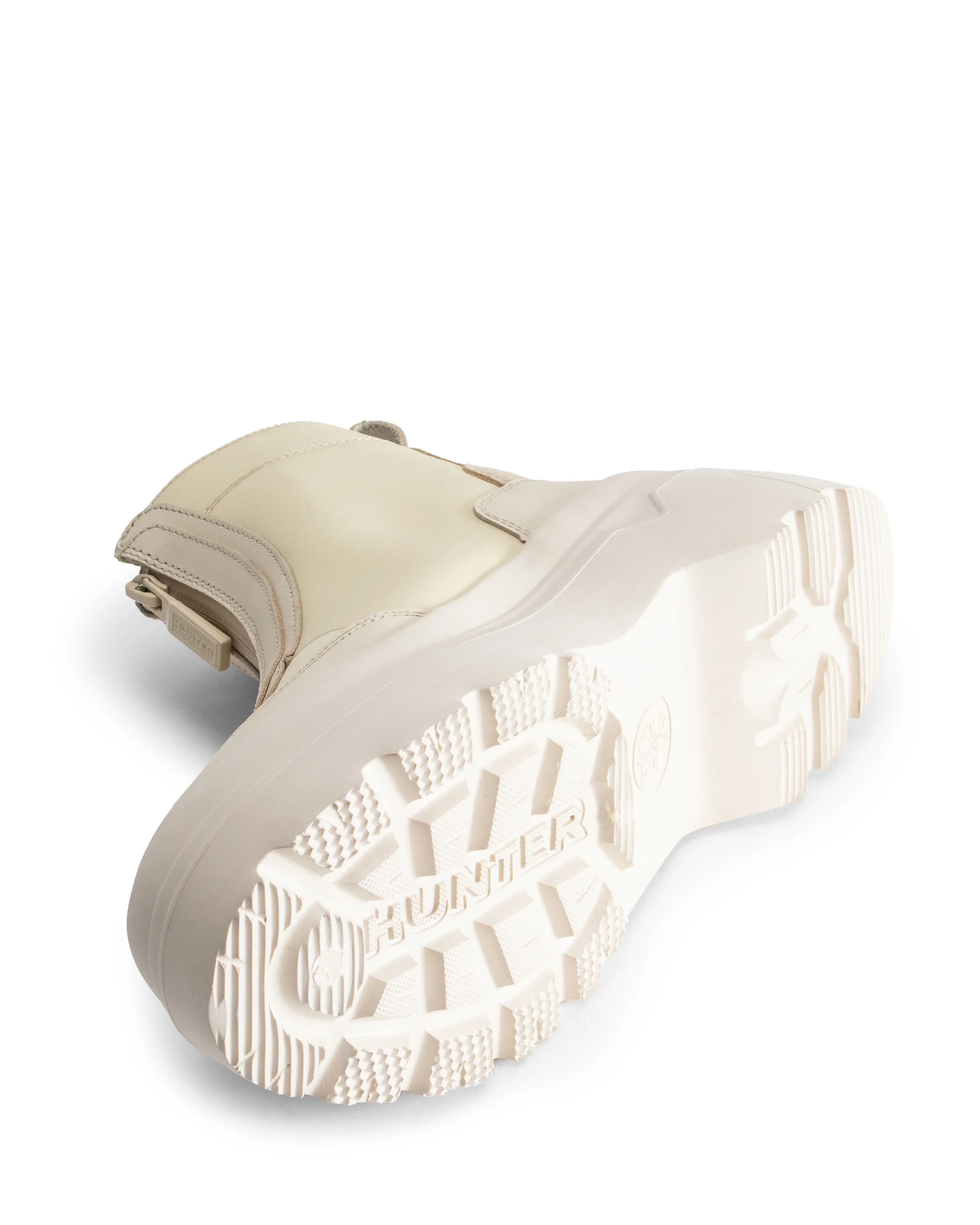 レディース エクスプローラー アンクル ジップ フラットフォームブーツ  -  ホワイトウィロー