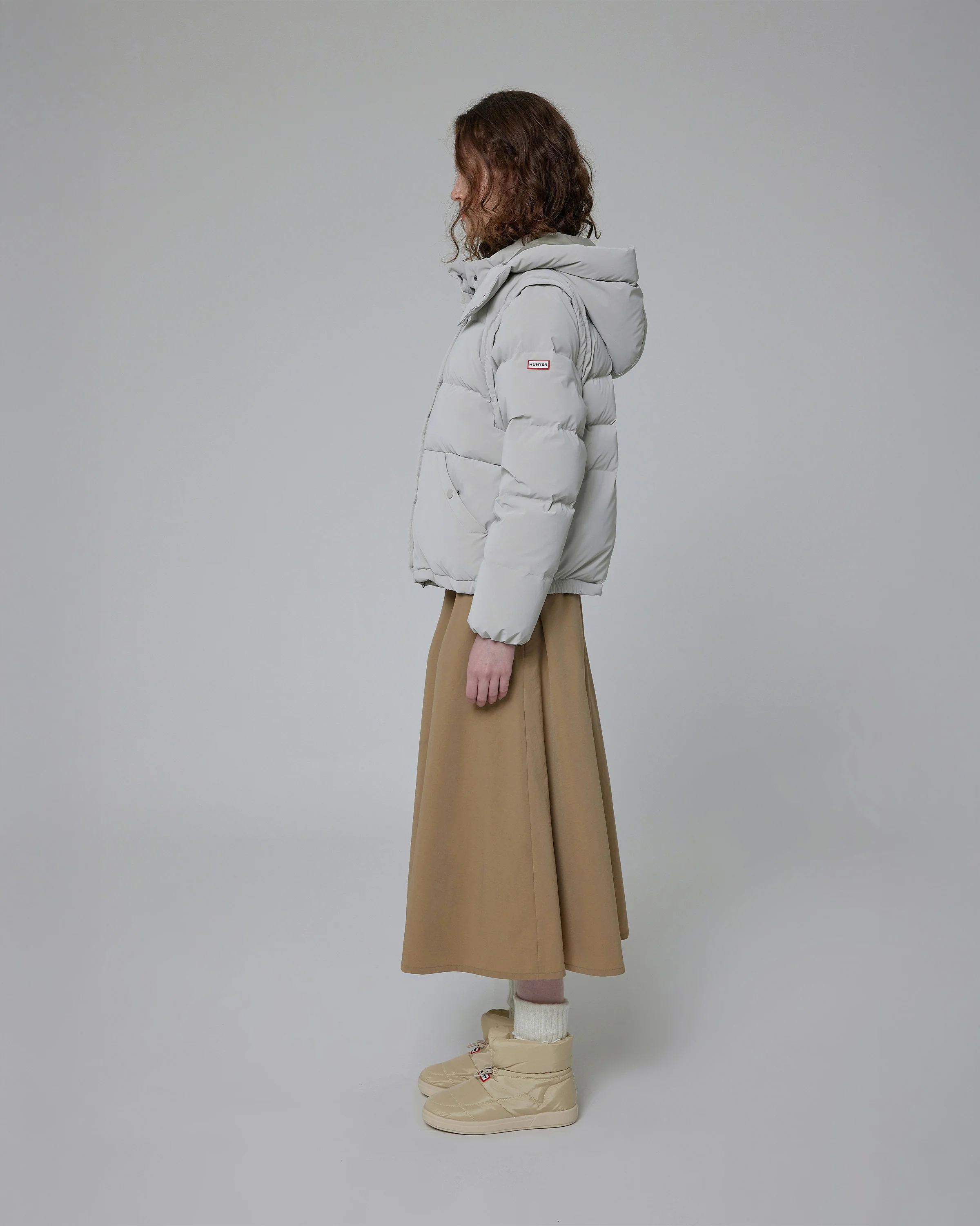 レディース グロウ 2イン1 ダウン ジャケット - グレー