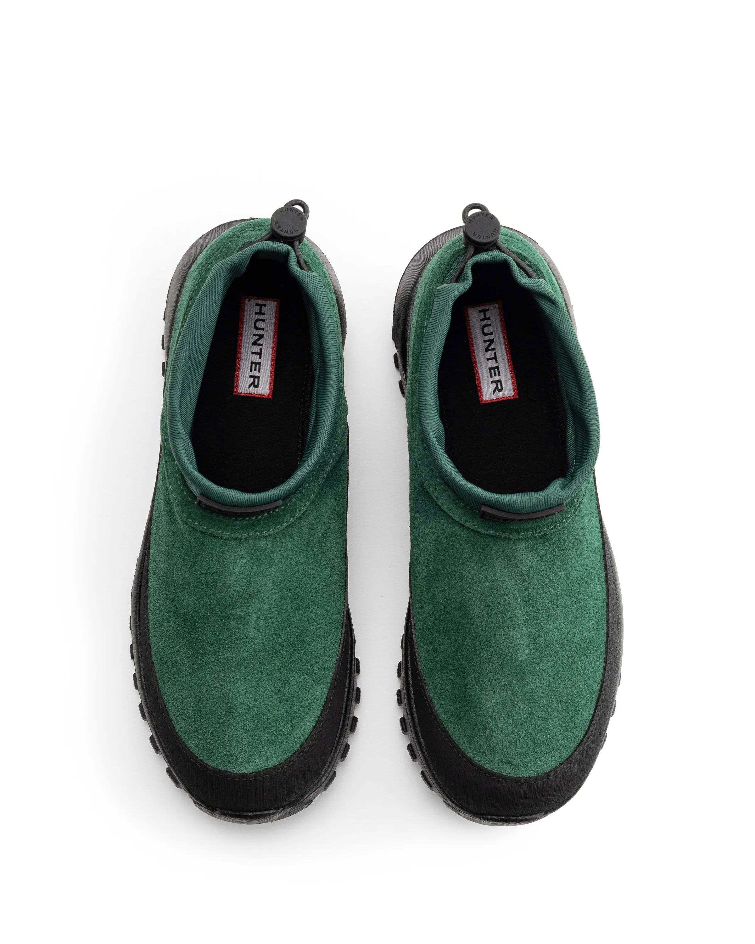 ユニセックス トラベル フロー スエード トレーナー - ブラック / リッチグリーン