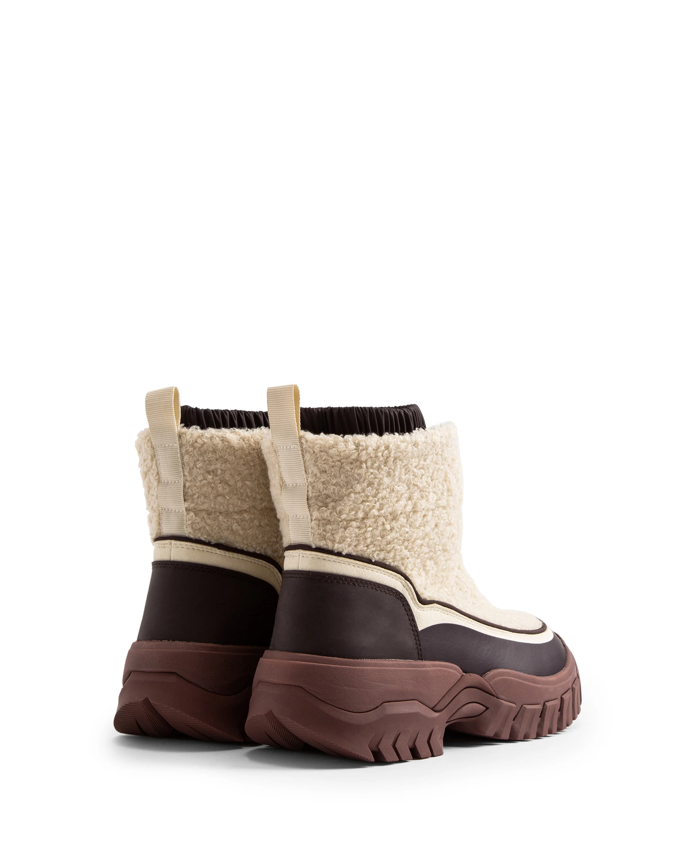 レディース ワンダラー ブークレ ショート スノー ブーツ - キャンバスクリーム/ダークホライズン/ブラウンブラッシュ