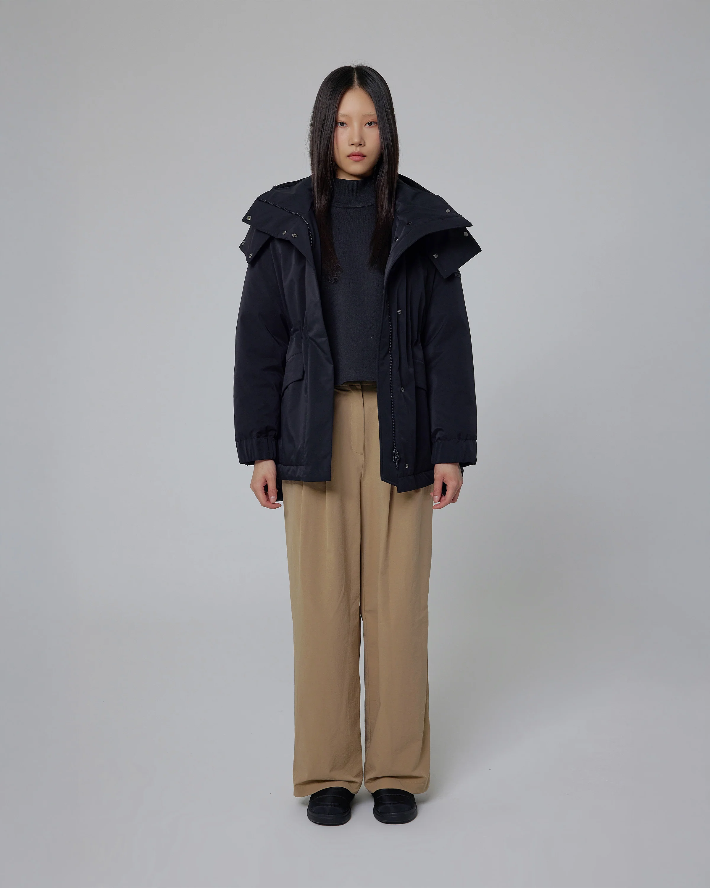 レディース グロウ フーディ ダウン ジャケット - ブラック