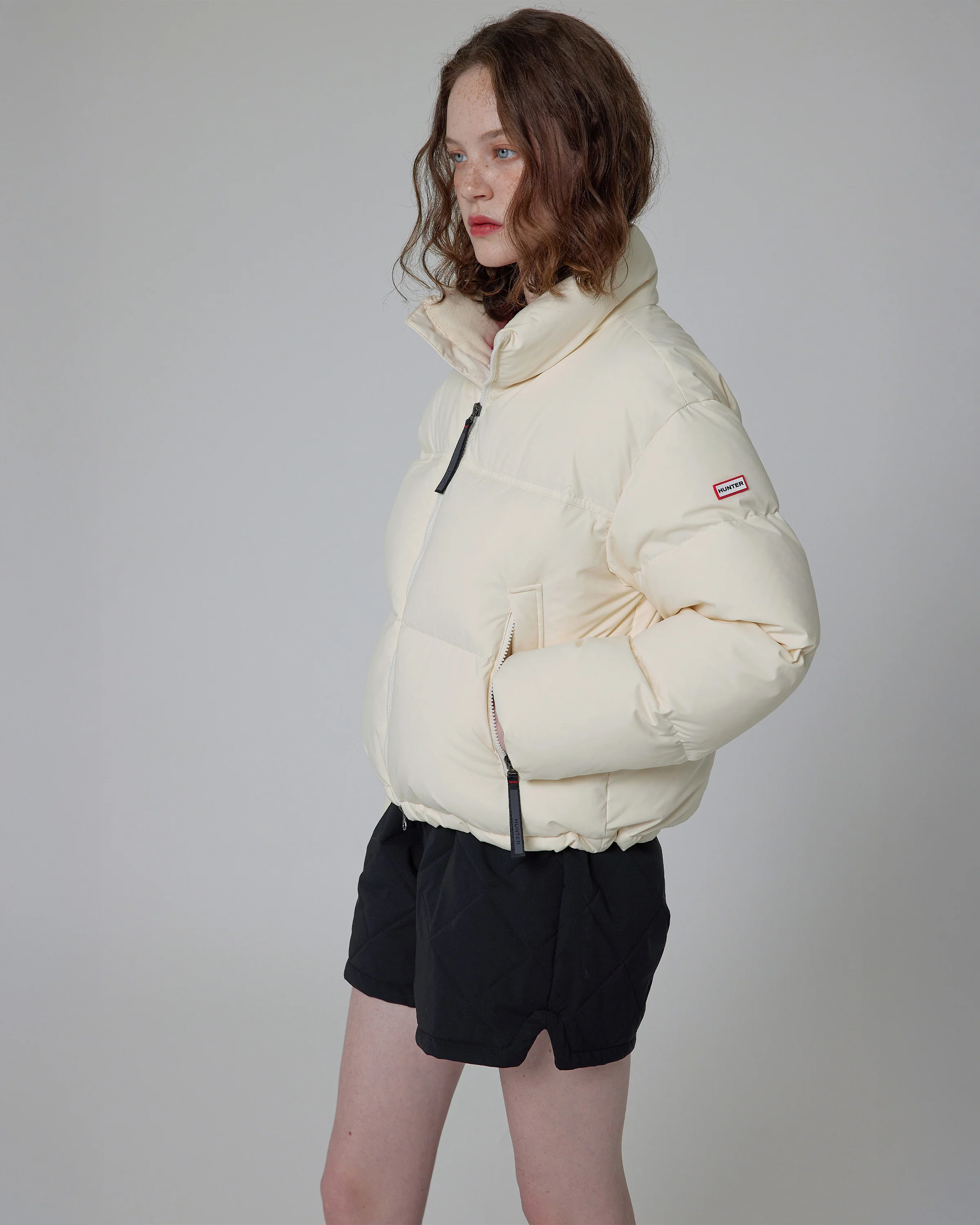 レディース イン／アウト パファー ダウン ジャケット - アイボリー