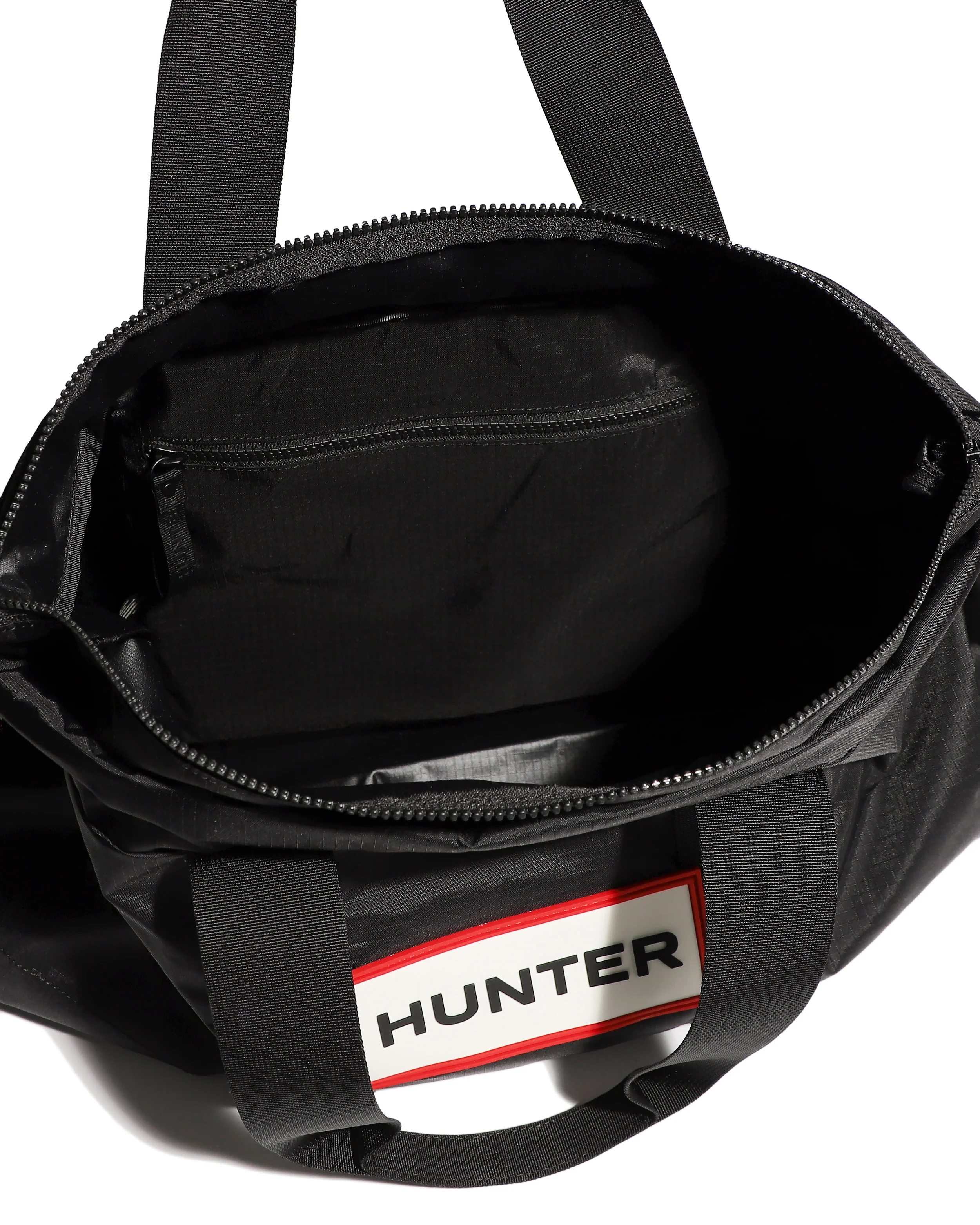 トラベル リップストップ ホールドオール  -  ブラック/レッドボックス ロゴ