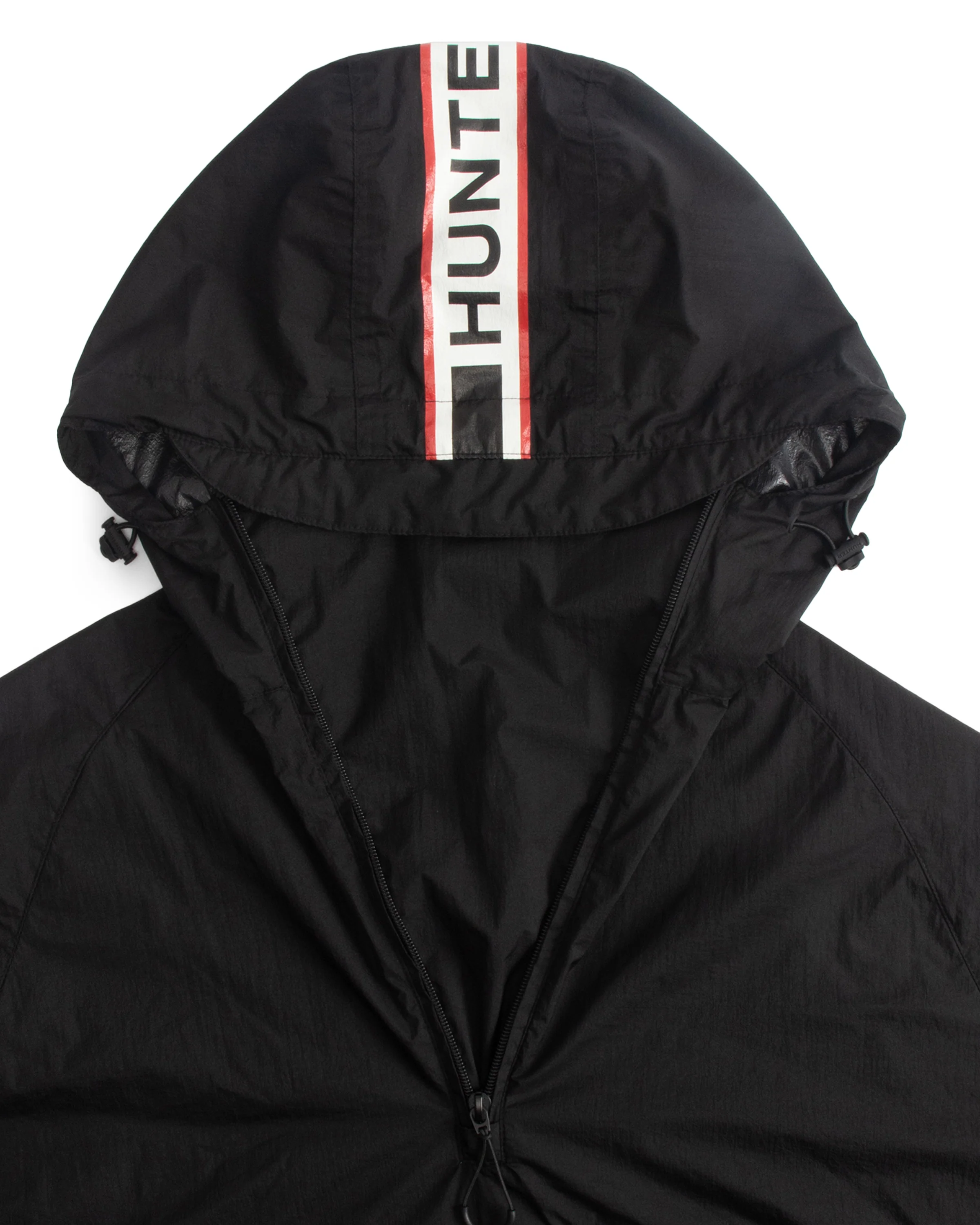 ユニセックストラベル パッカブル ポンチョ  - ブラック