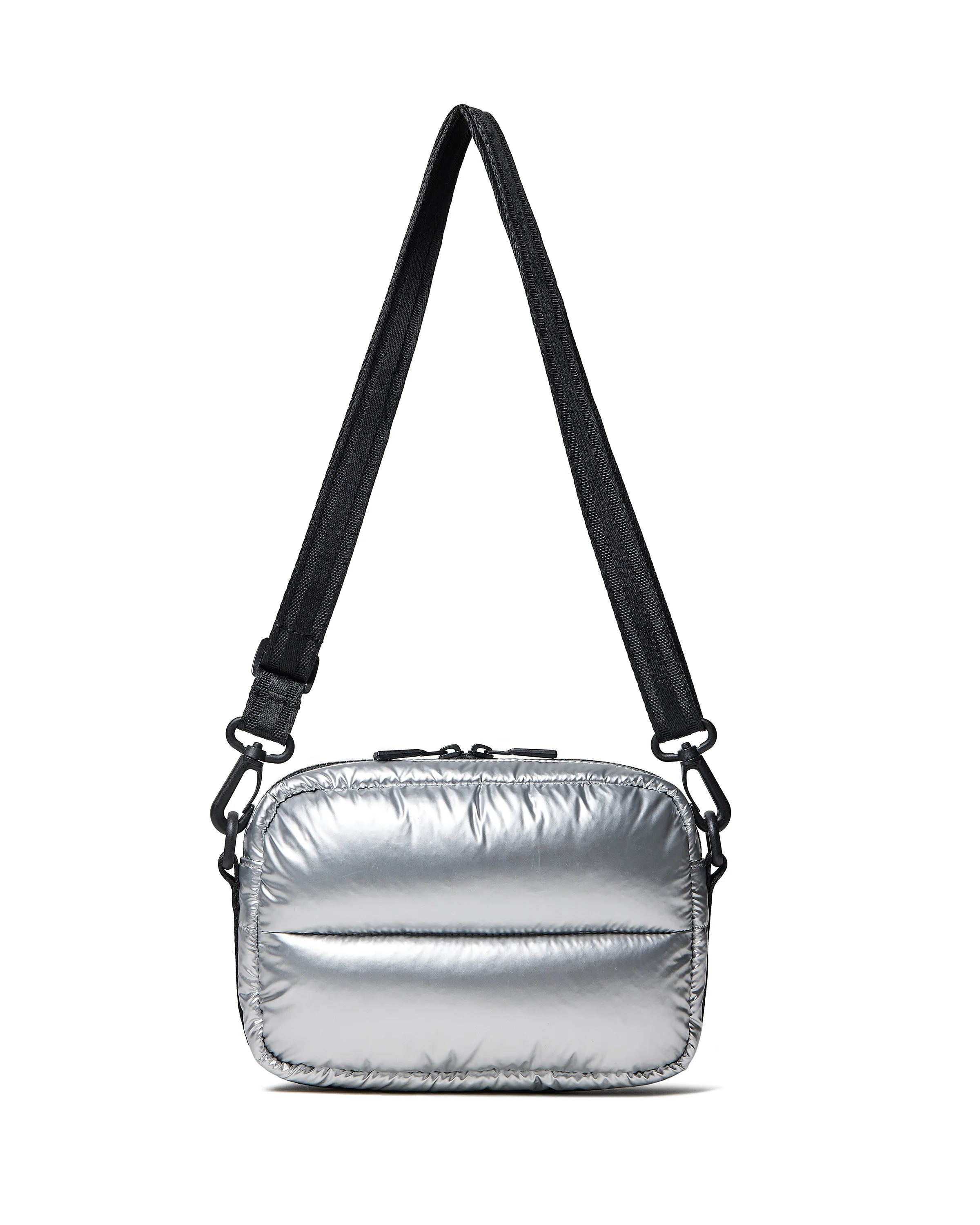 イントレピッド エクストラ パフド クロスボディ - シルバー ホイル