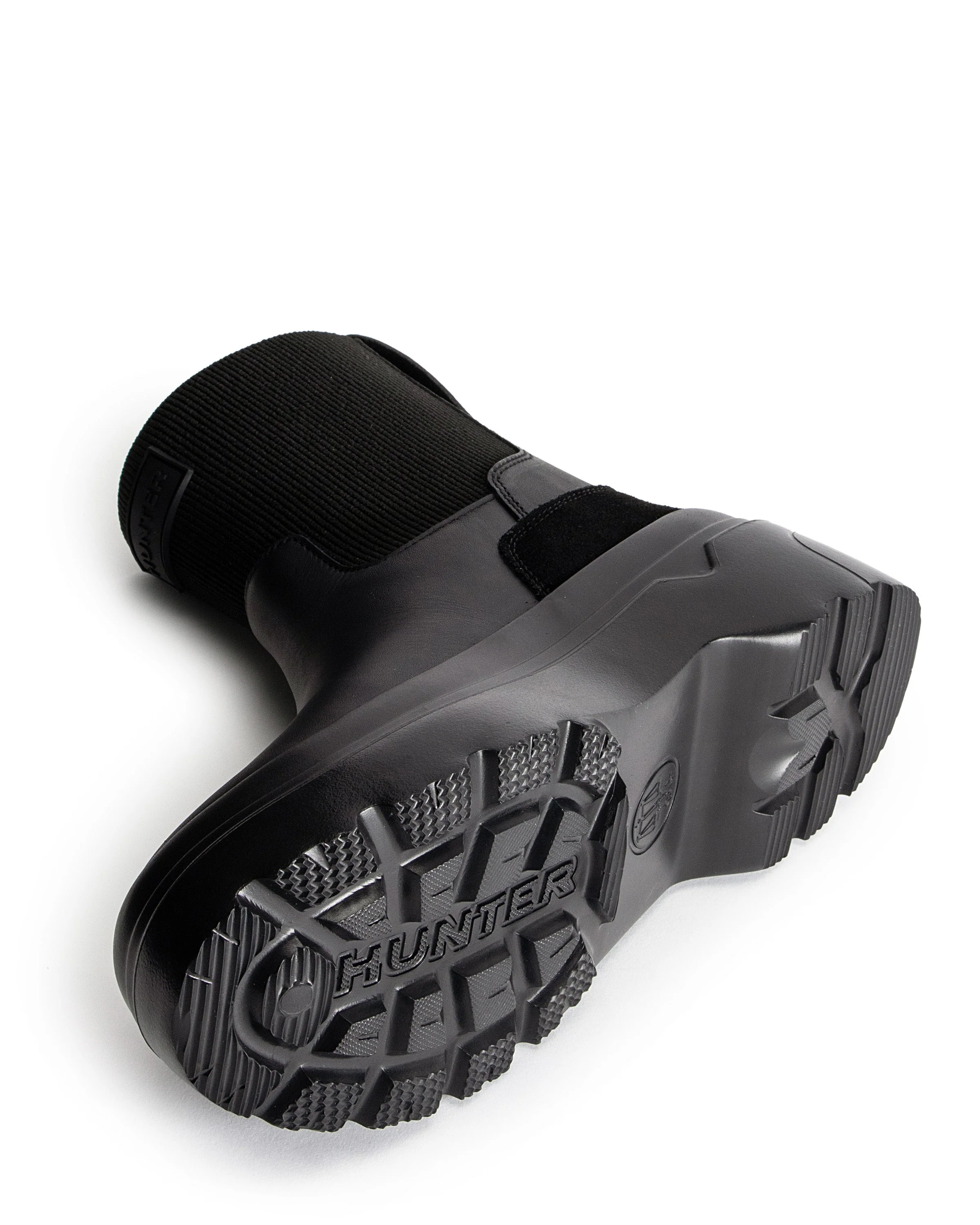 レディース エクスプローラー チェルシー フラットフォームブーツ  -  ブラック