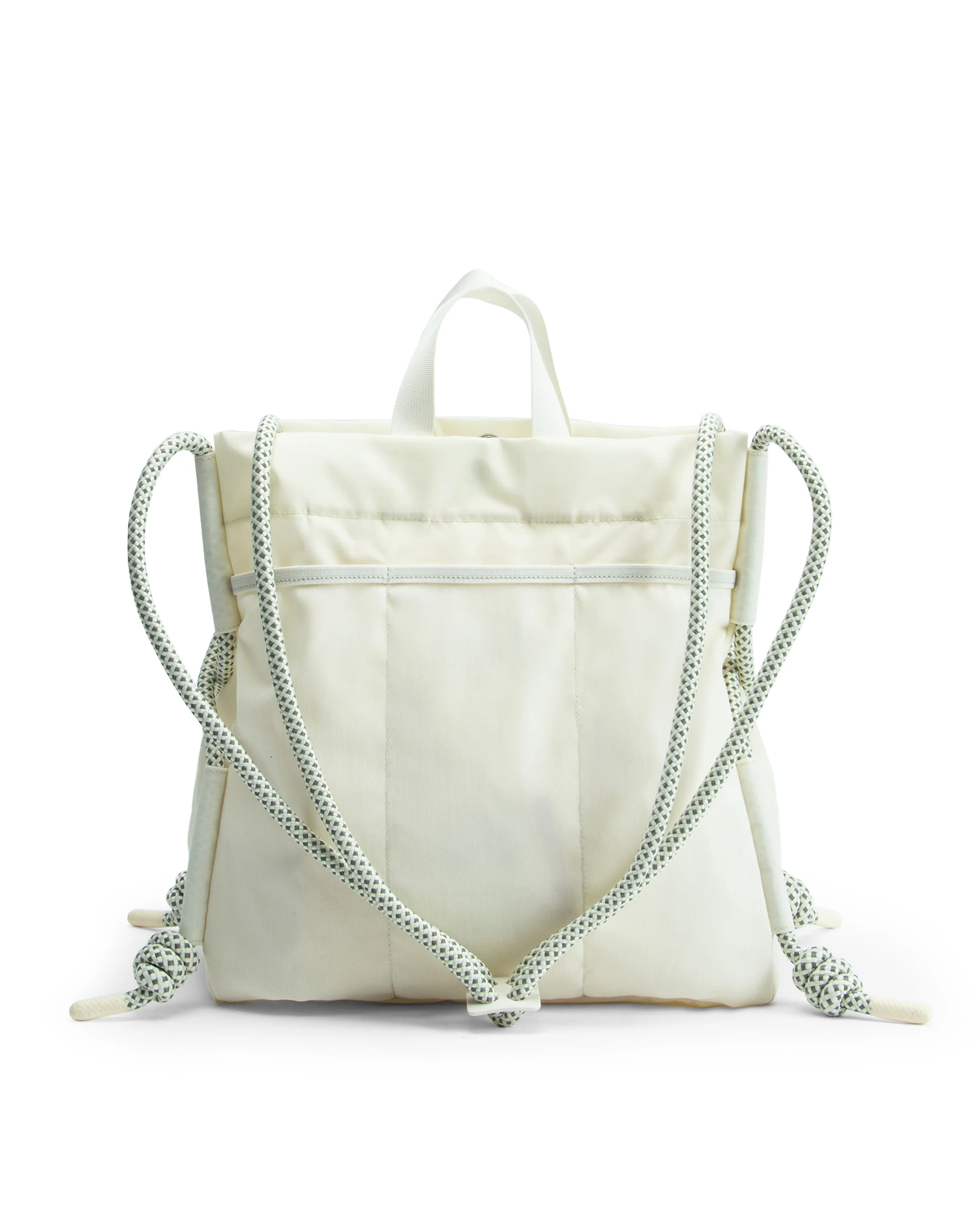 トラベル リップストップ リサイクル ナイロン トート バッグ - シェイディッド ホワイト