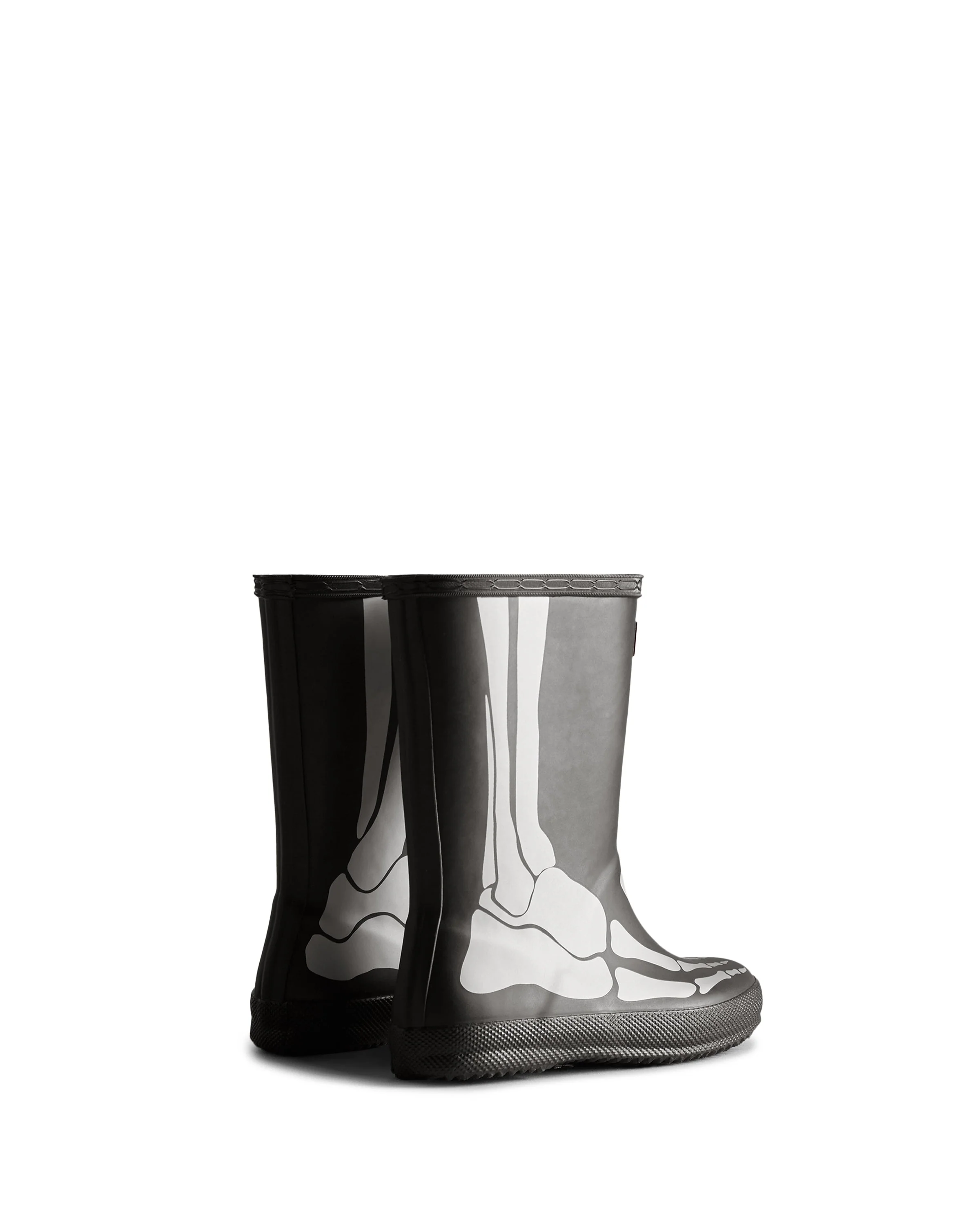 キッズ ファースト クラシック メタリックスケルトン レインブーツ - ブラック