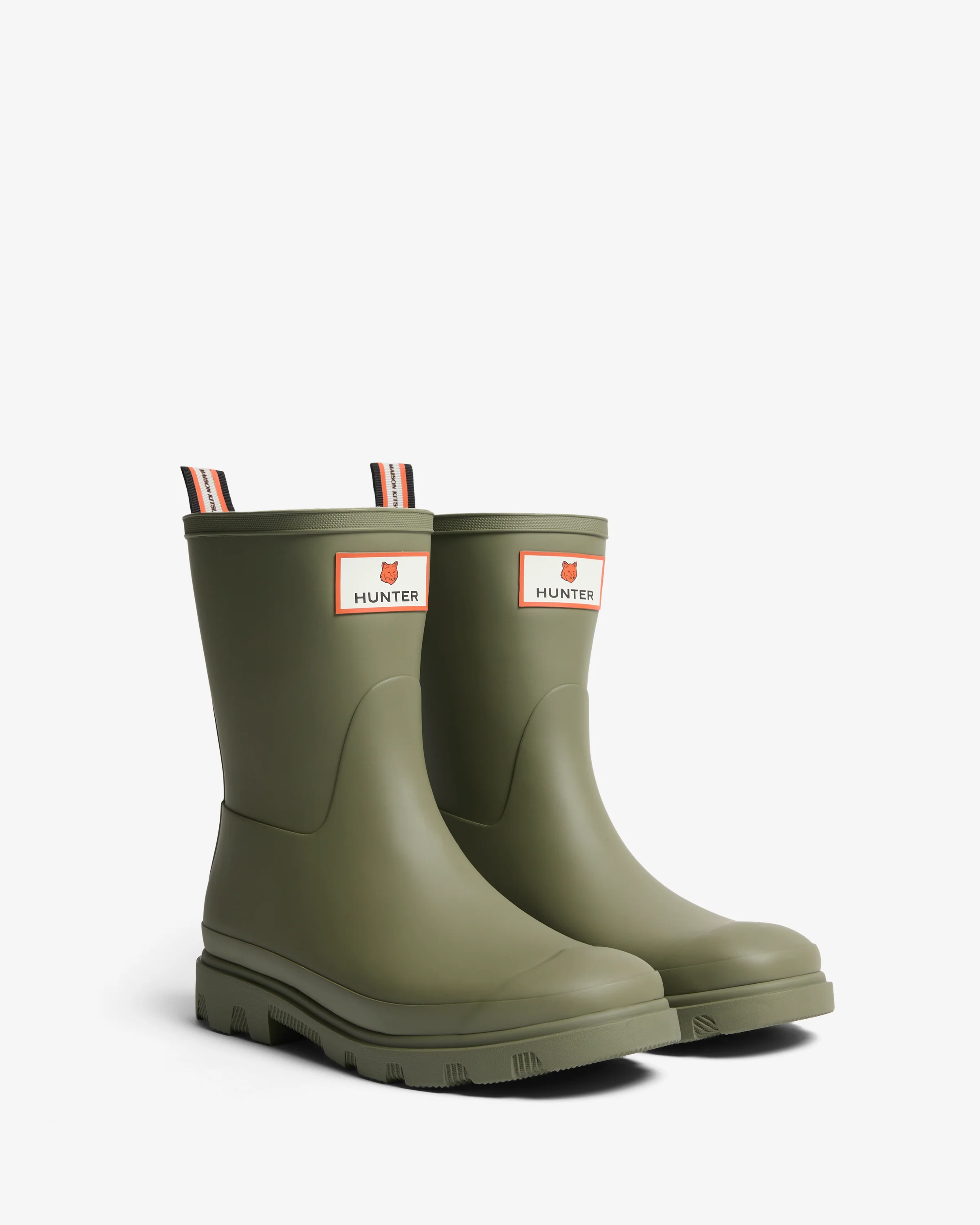 メゾン キツネ x ハンター ユニセックス ダウンポア ショート ブーツ - ローレルグリーン