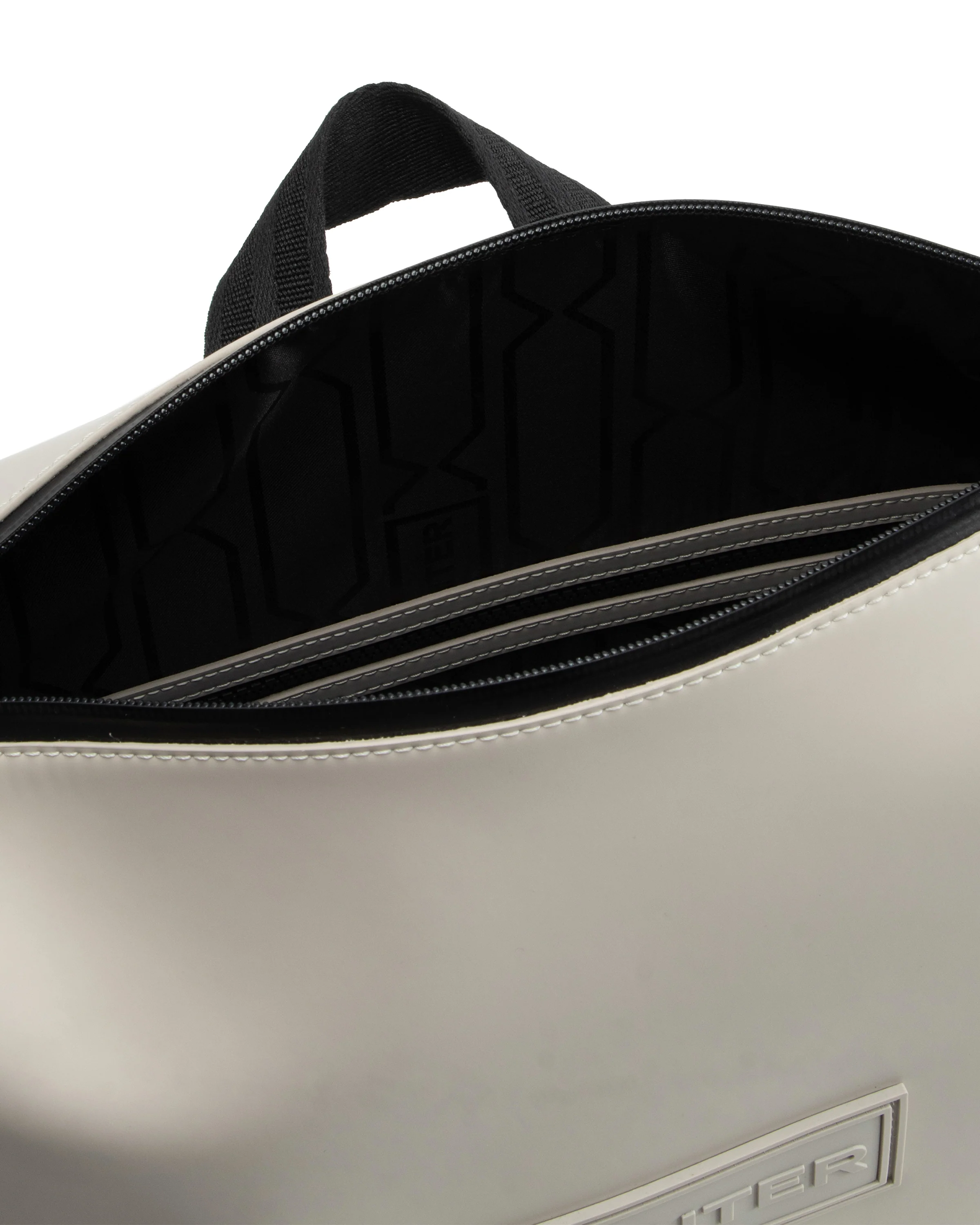 オリジナル ラージ トップクリップ バックパック  -  ラバーレザー - スティール