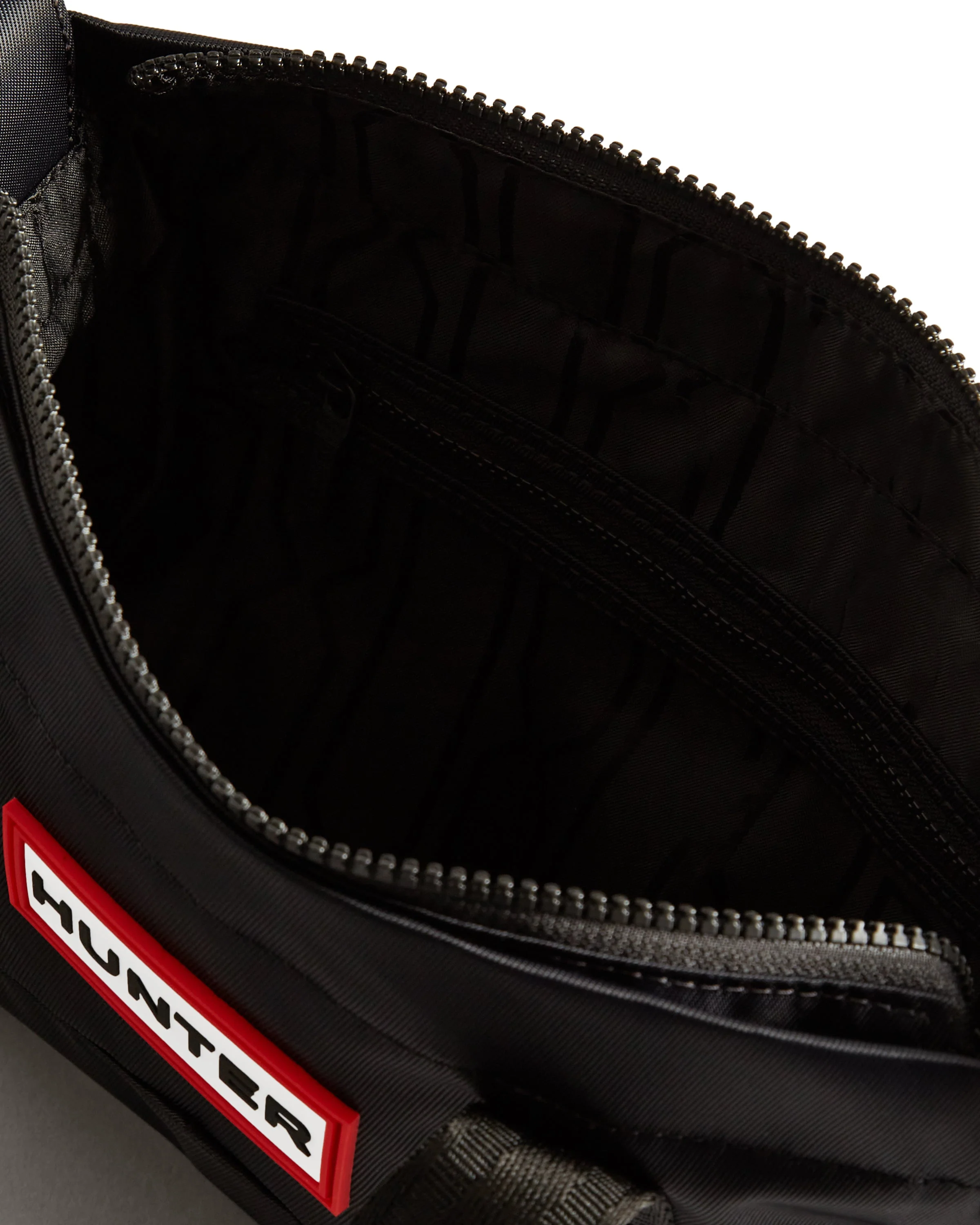 ナイロン ミニ トップ クリップ トート バッグ  -  ブラック