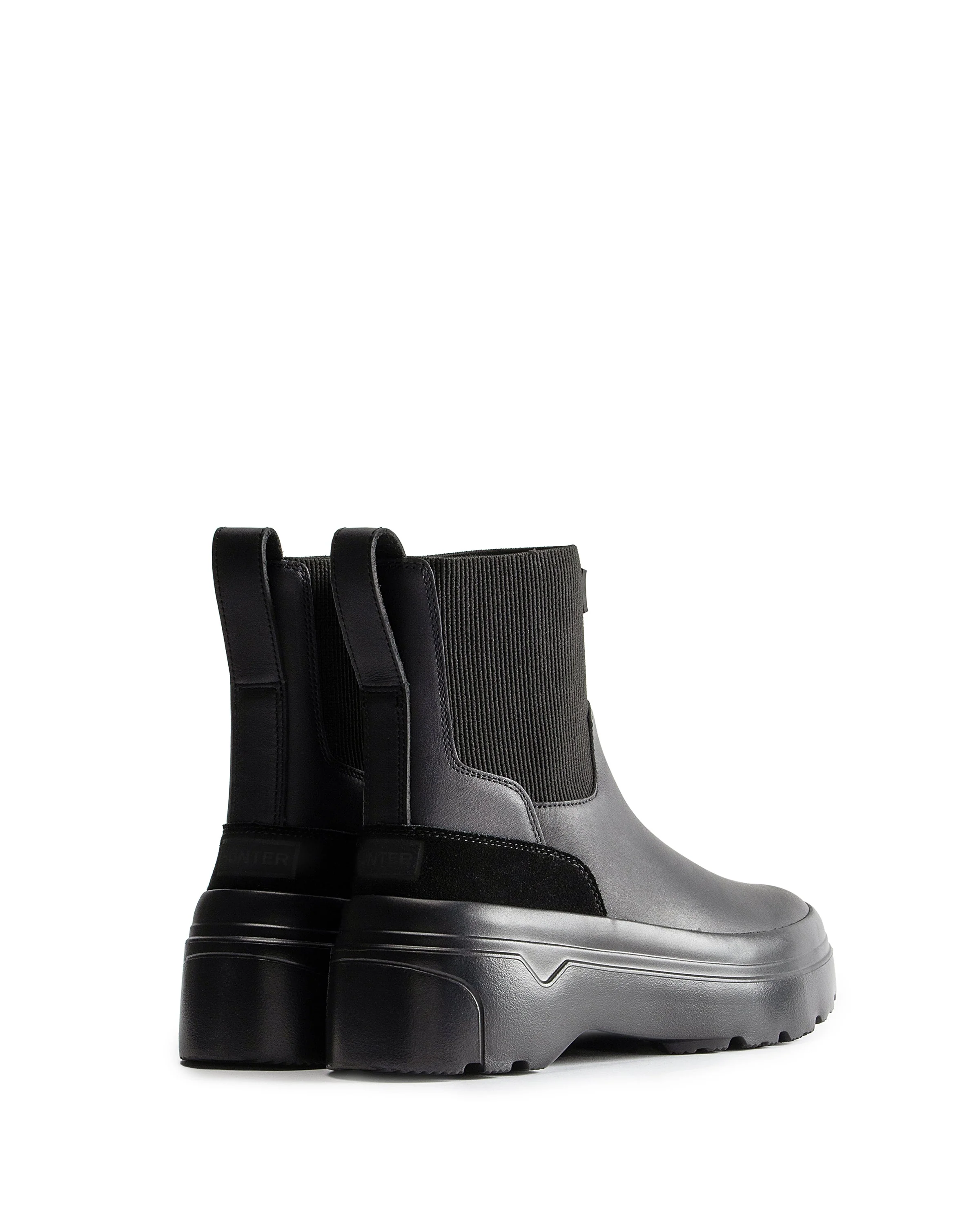 レディース エクスプローラー チェルシー フラットフォームブーツ  -  ブラック