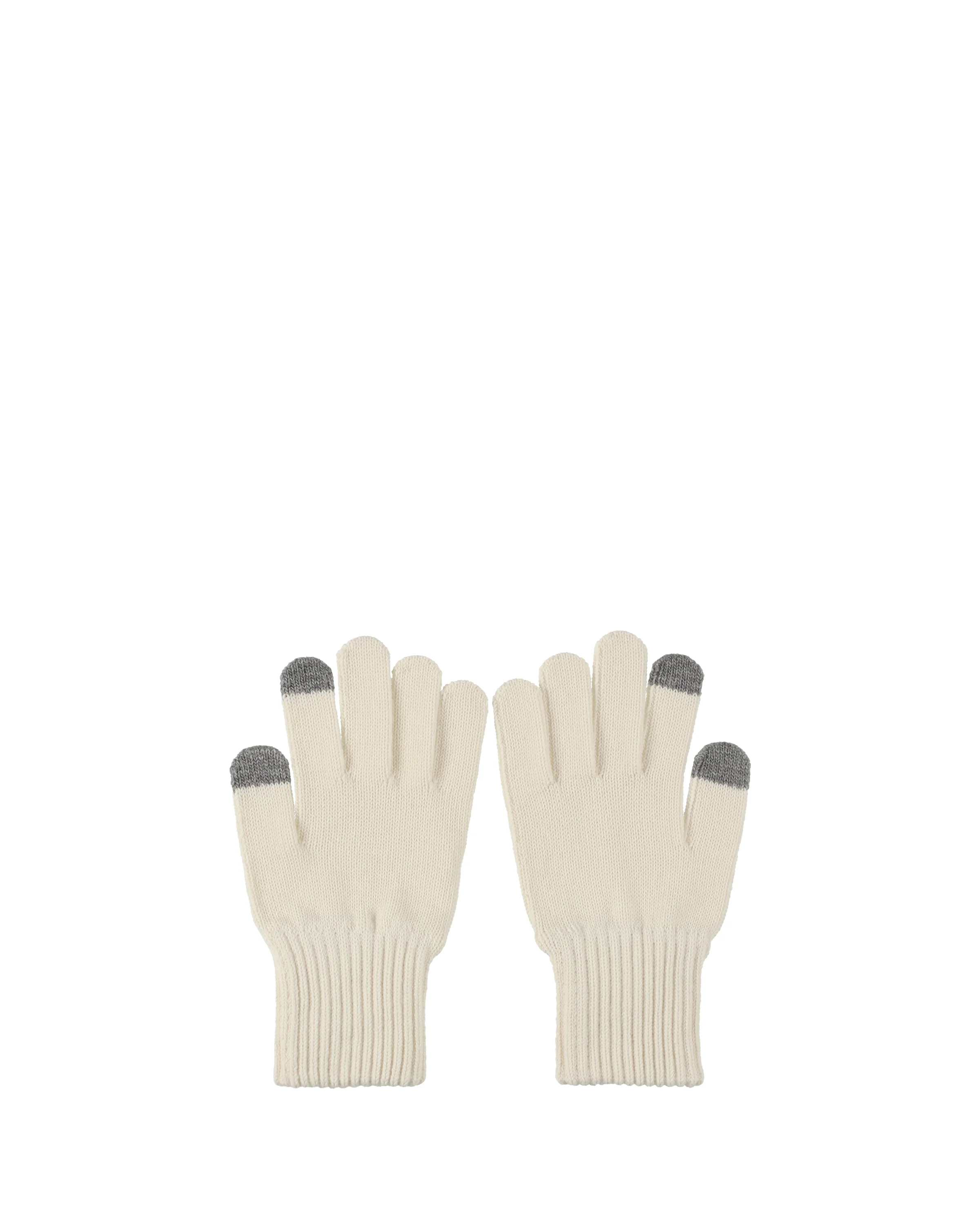 リファインド ニッテッド グローブ - シェイデッド ホワイト