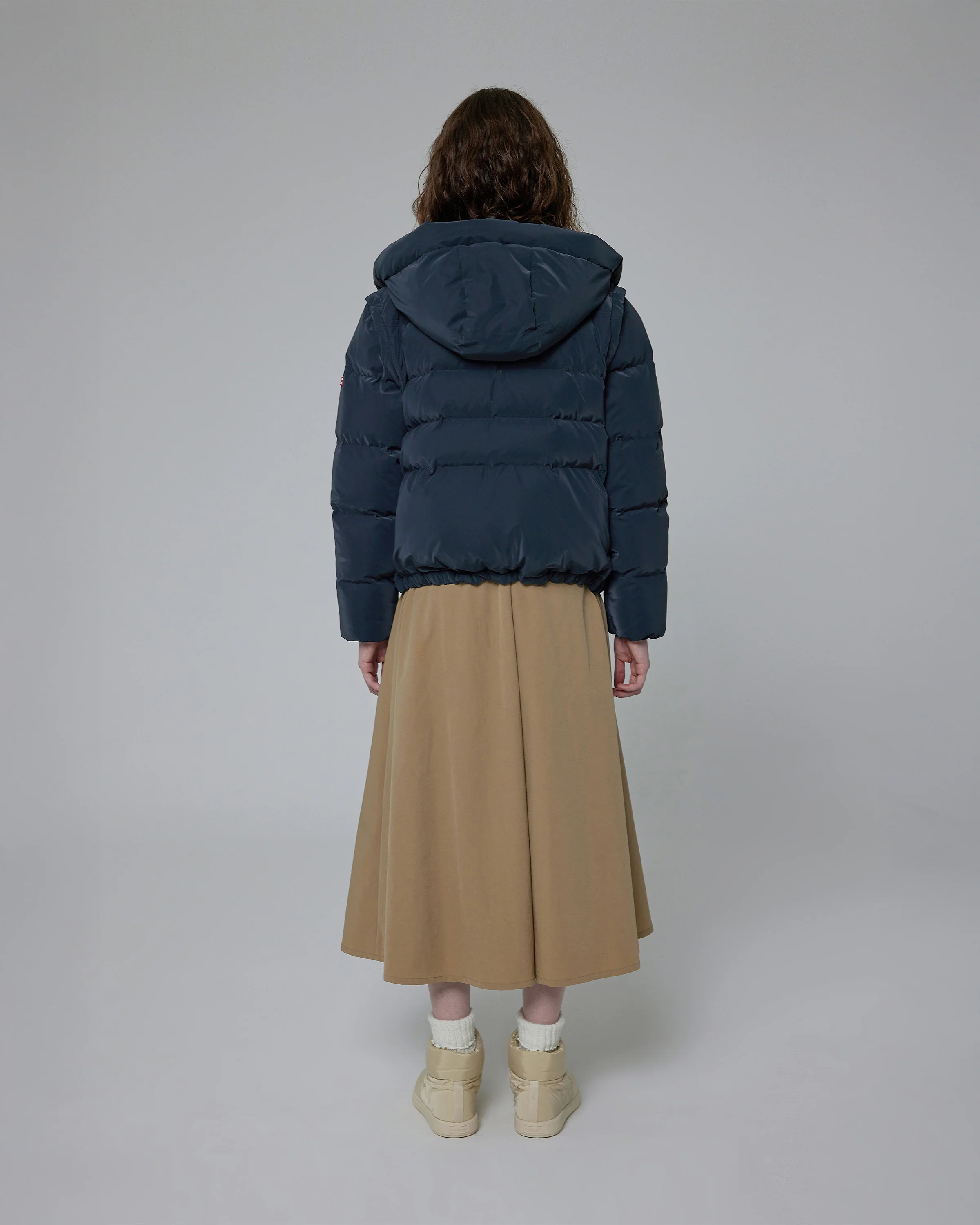 レディース グロウ 2イン1 ダウン ジャケット - ディープネイビー