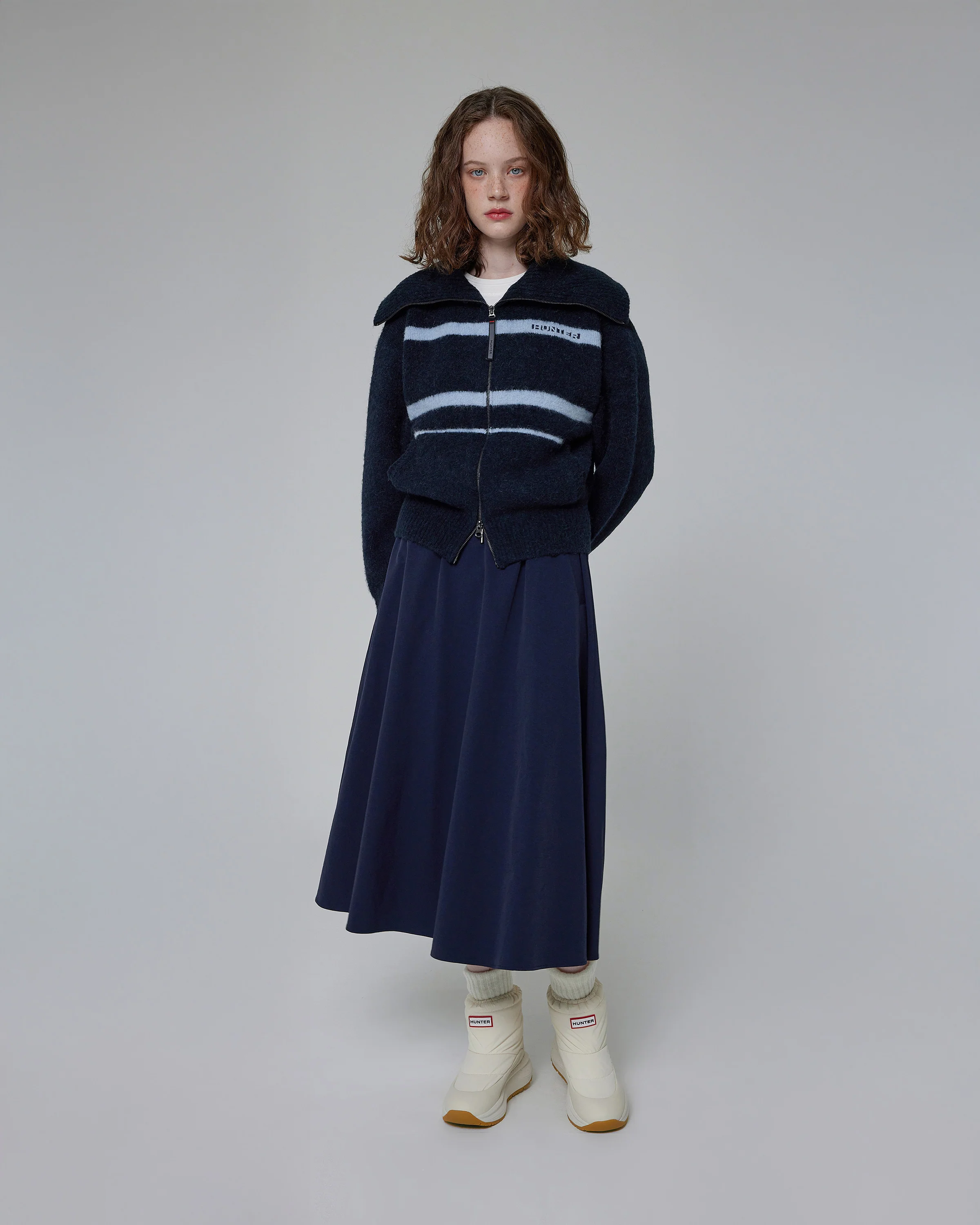 ユニセックス ハンター グリップ ショート スノー ブーツ - ホワイトウィロー/ガム