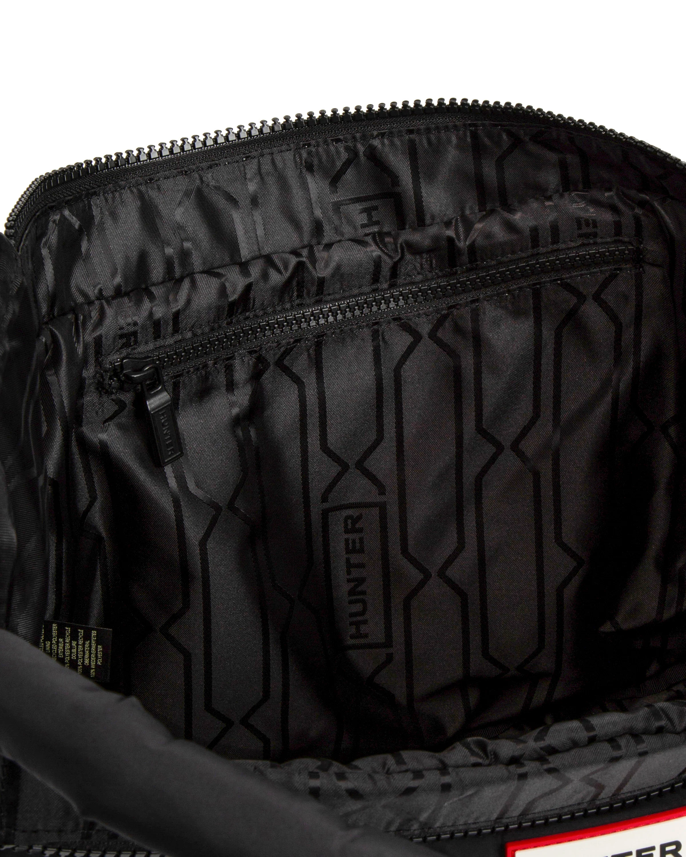 フレイムド パファー ラージ ホーボー - ブラック