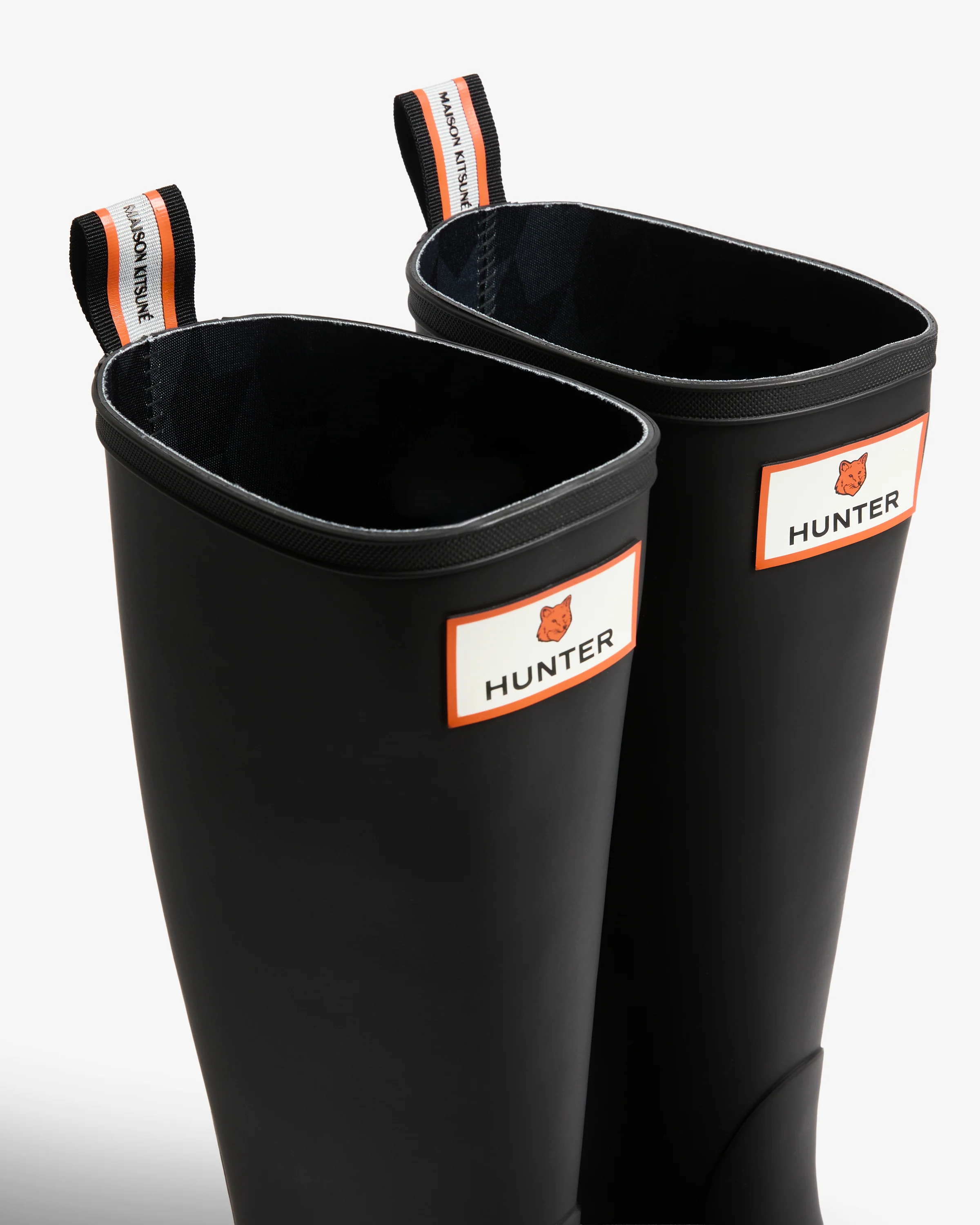 メゾン キツネ x ハンター ユニセックス ダウンポア トール ブーツ - ブラック