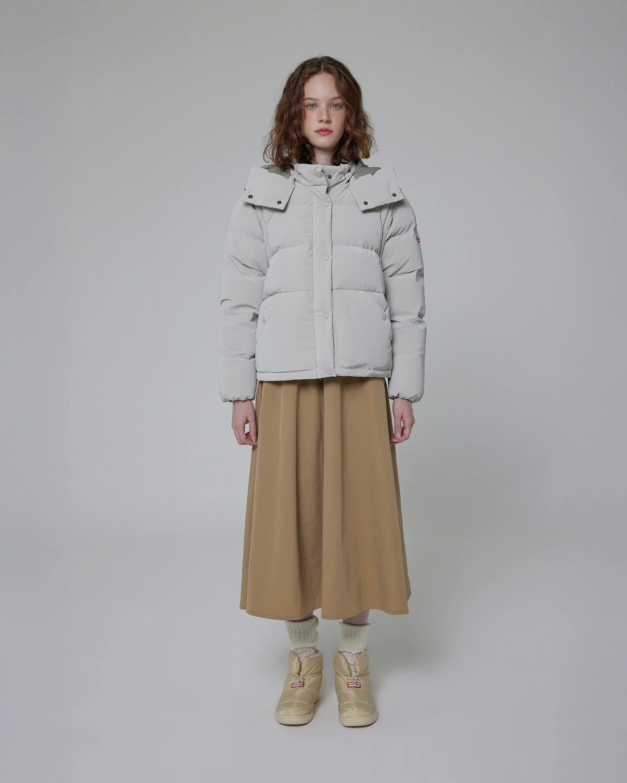 レディース グロウ 2イン1 ダウン ジャケット - グレー