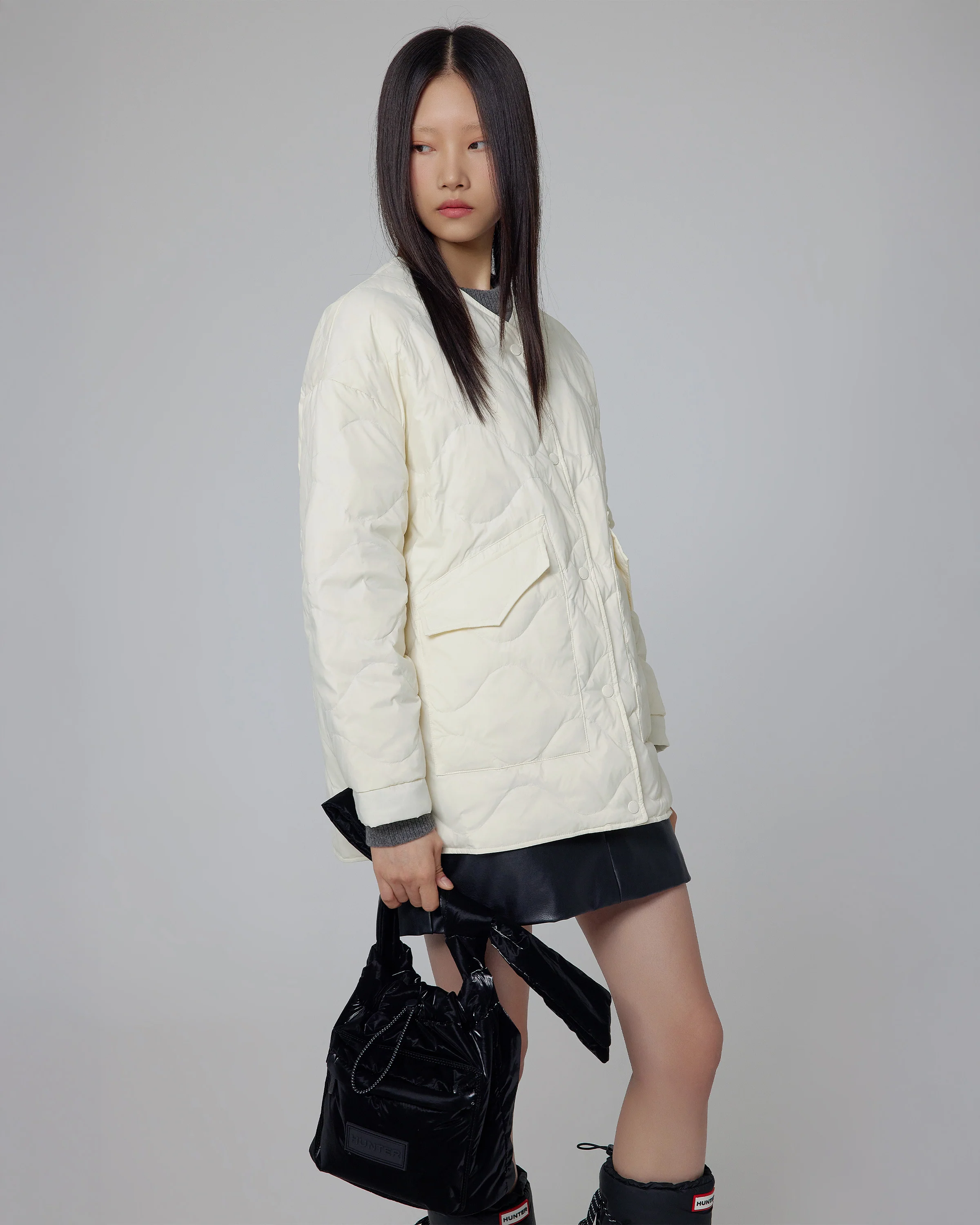 レディース エクスプローラー キルテッド ダウン ジャケット - アイボリー
