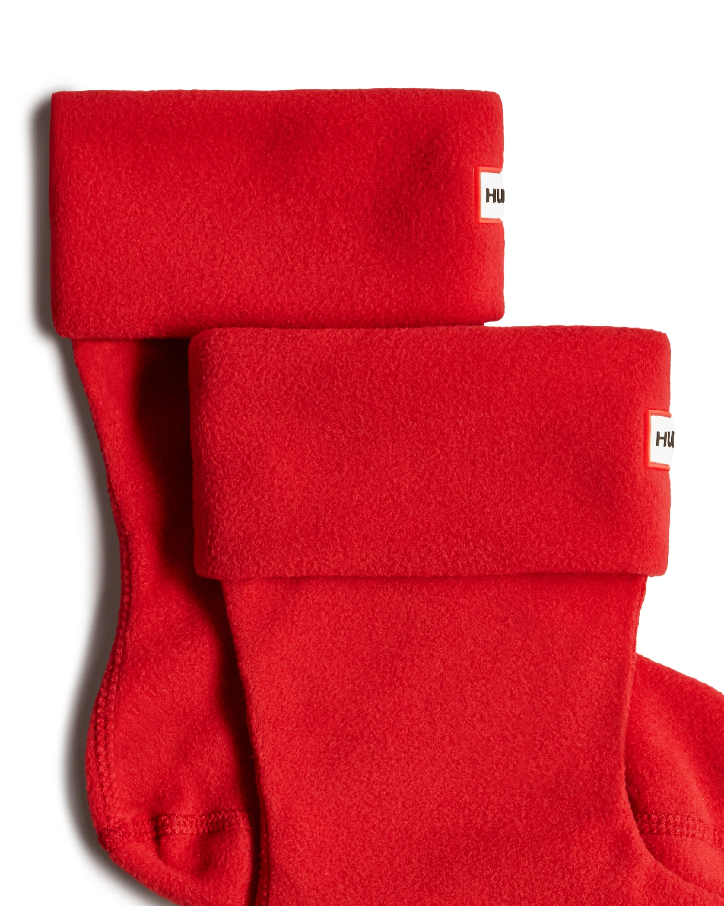 リサイクル フリース カフ ショート ブーツ ソックス - ミリタリー レッド