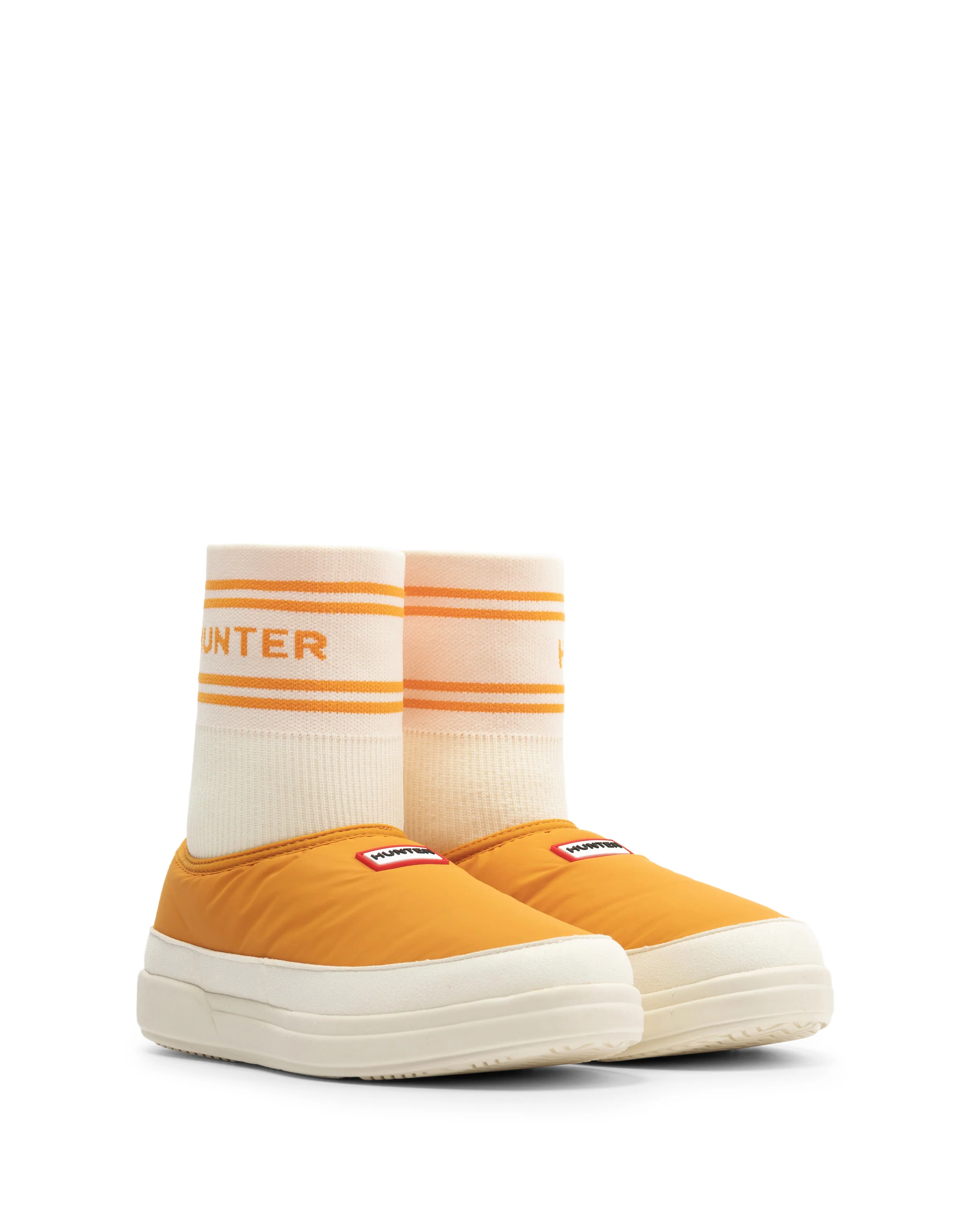 ユニセックス イン/アウト ハンター ニッテッド ソック スリッパ - リッチオーカー / シェイデッドホワイト